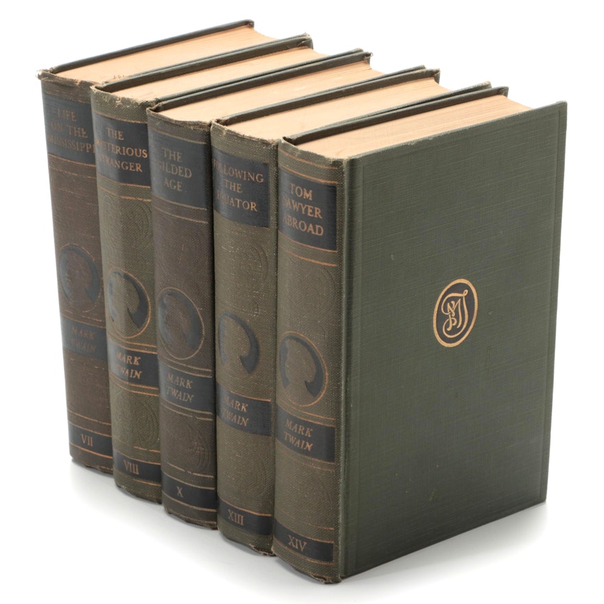 "The Complete Works of Mark Twain" Partial Set, Early 20th Century