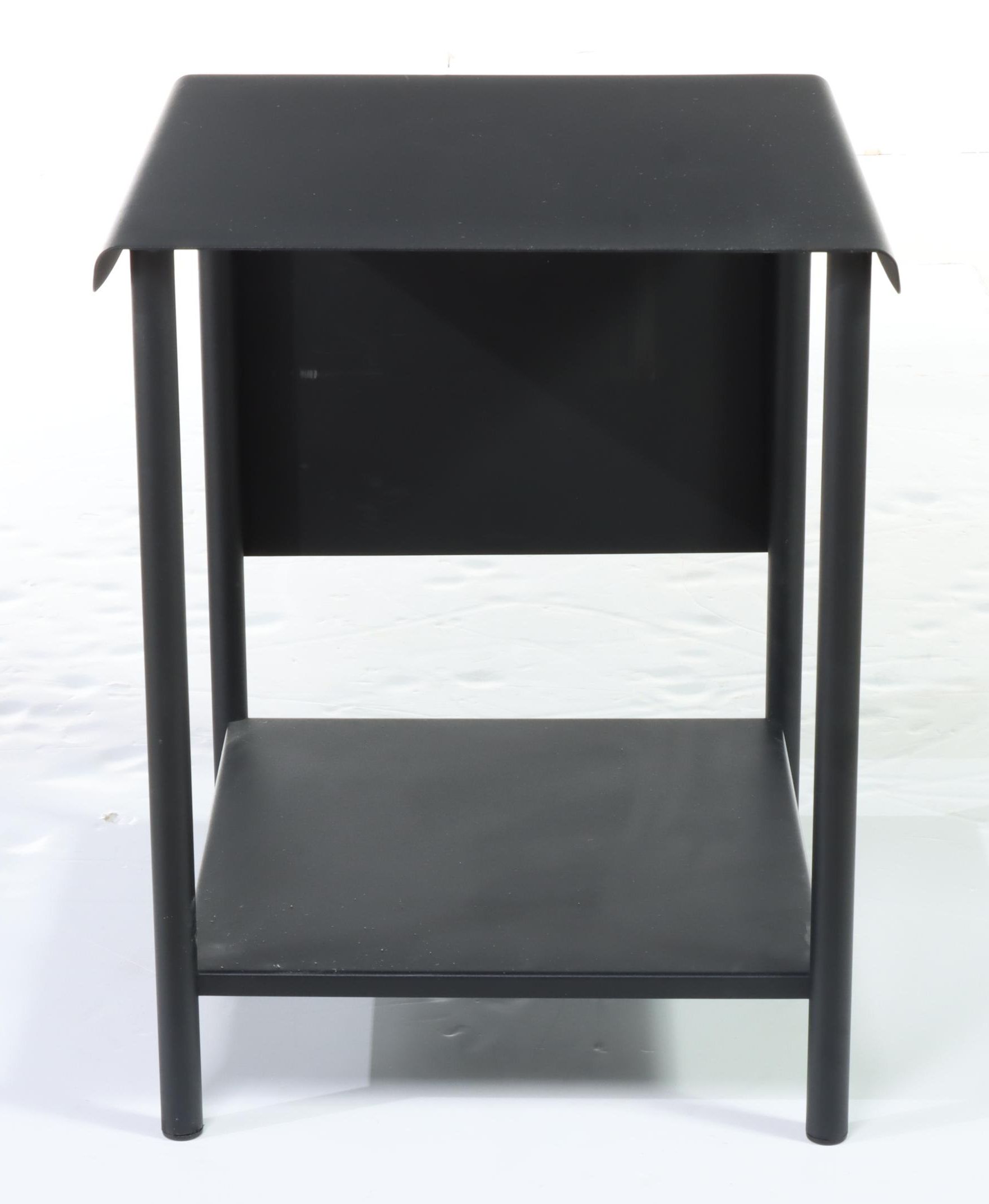 Modern Style Black Metal End Table