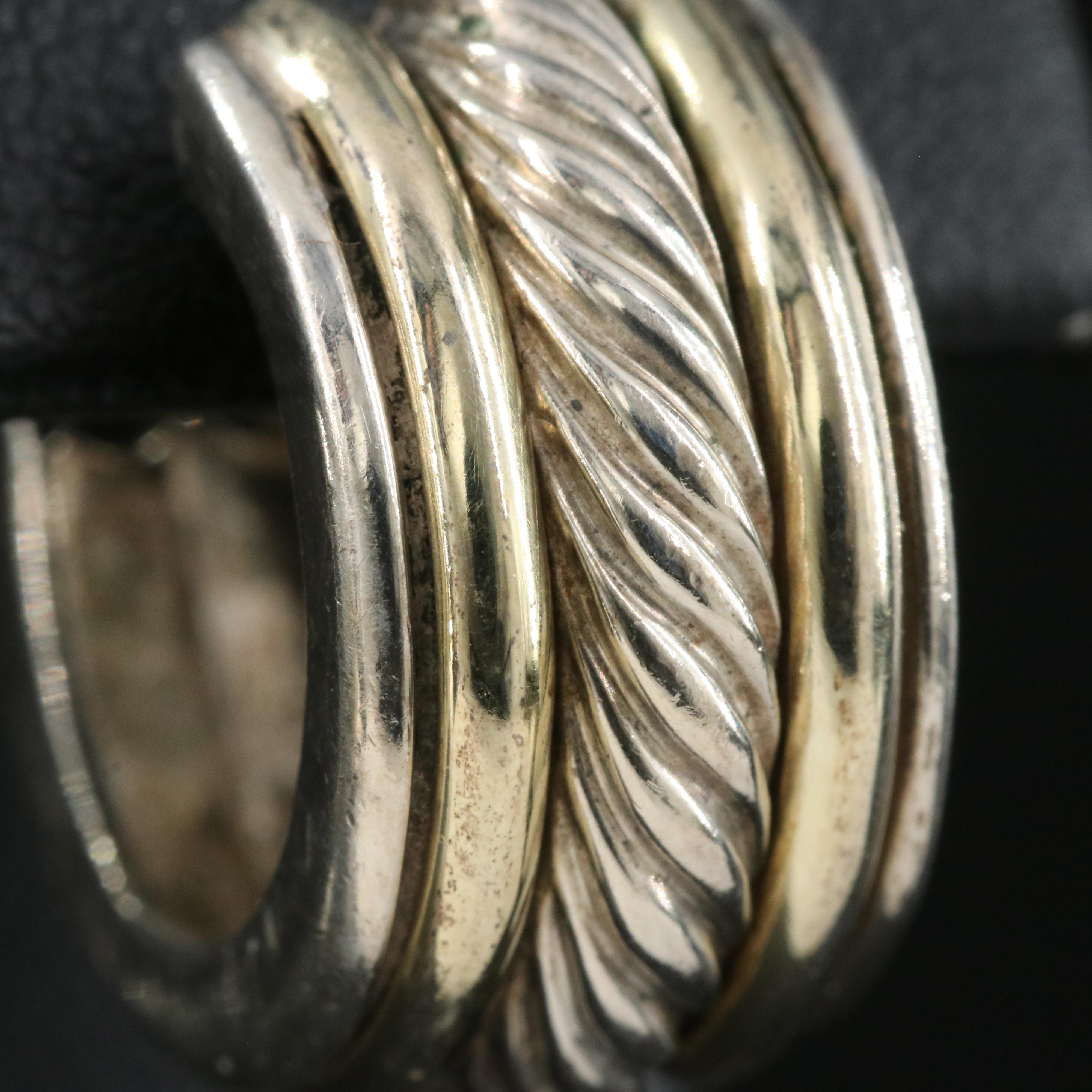 David Yurman "Cable Classics" Hoop Earrings with 14K Accents