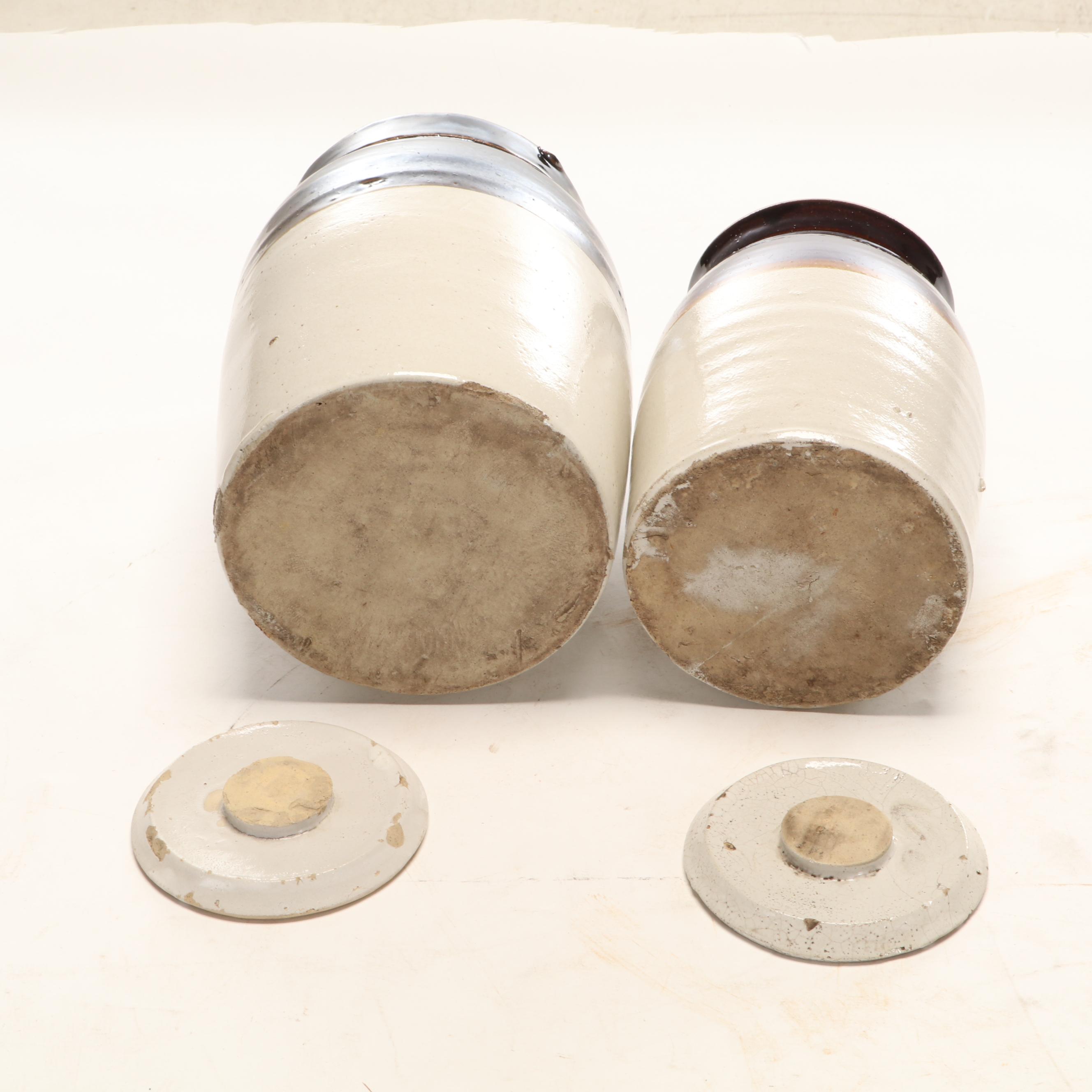 Robinson Ransbottom Pottery Co. Butter Crock and Other Crocks, 20th Century