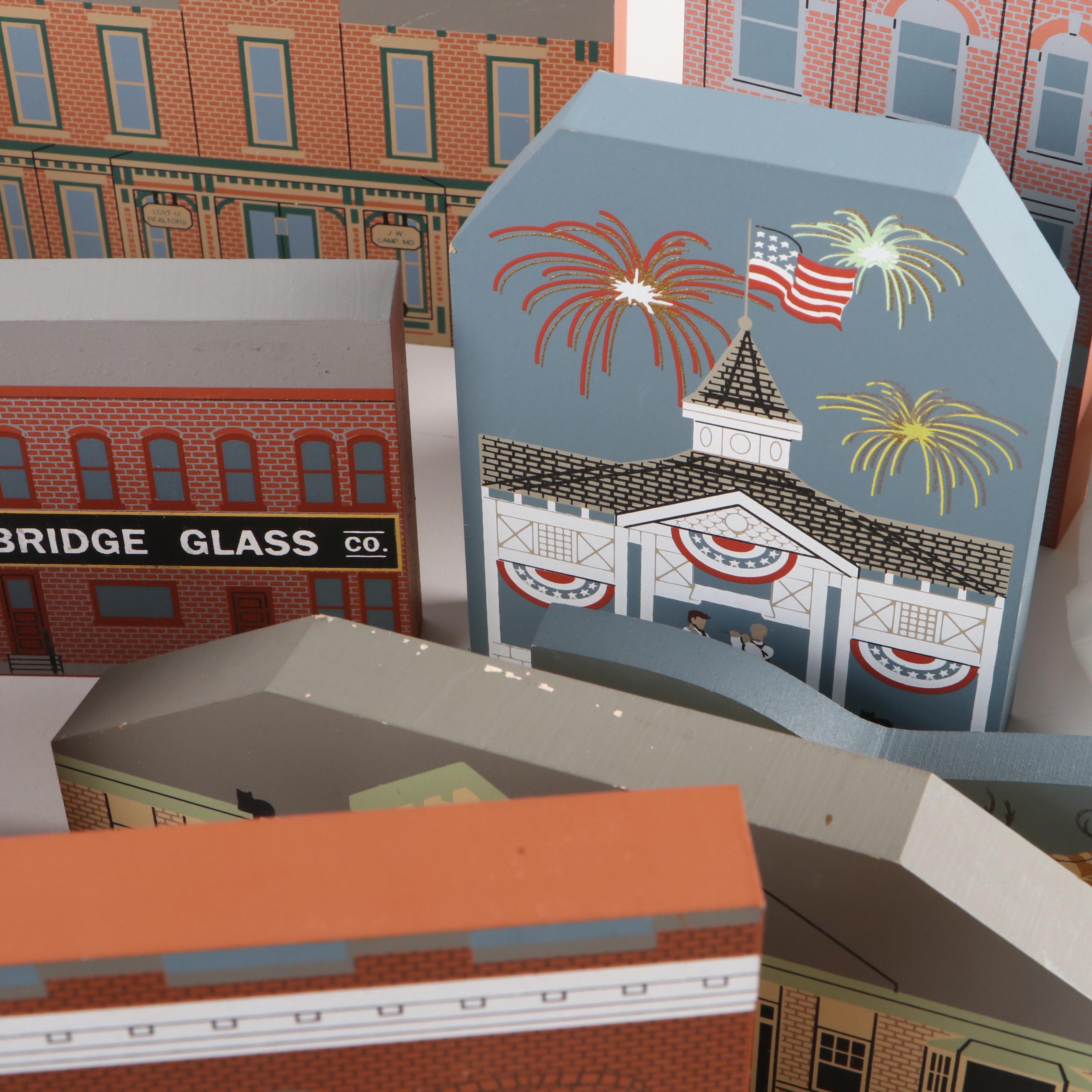 The Cat's Meow Hand-Painted Wooden Buildings and Other Decor