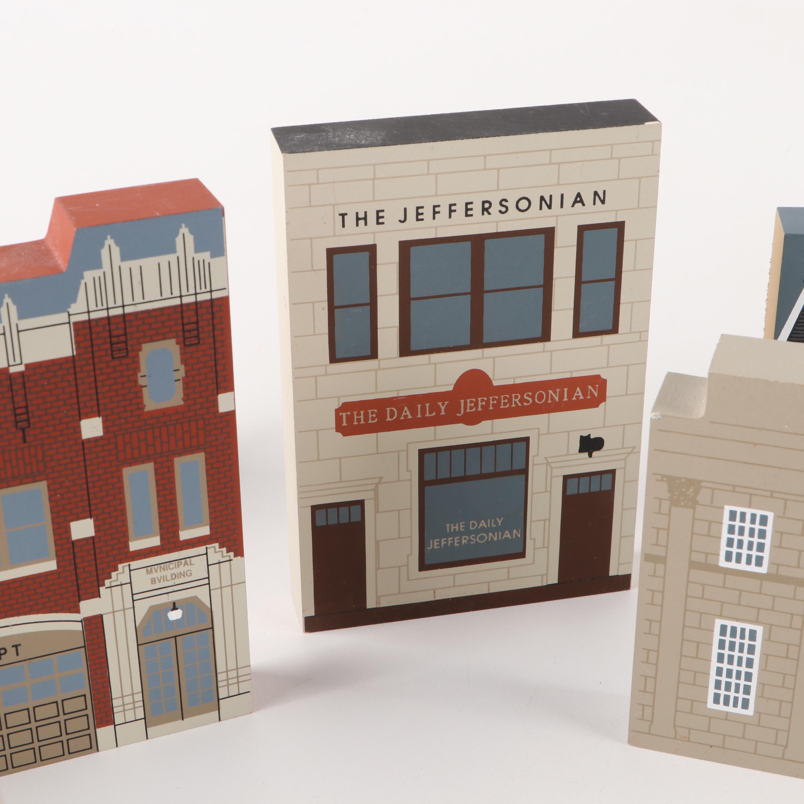 The Cat's Meow Hand-Painted Wooden Buildings and Other Decor