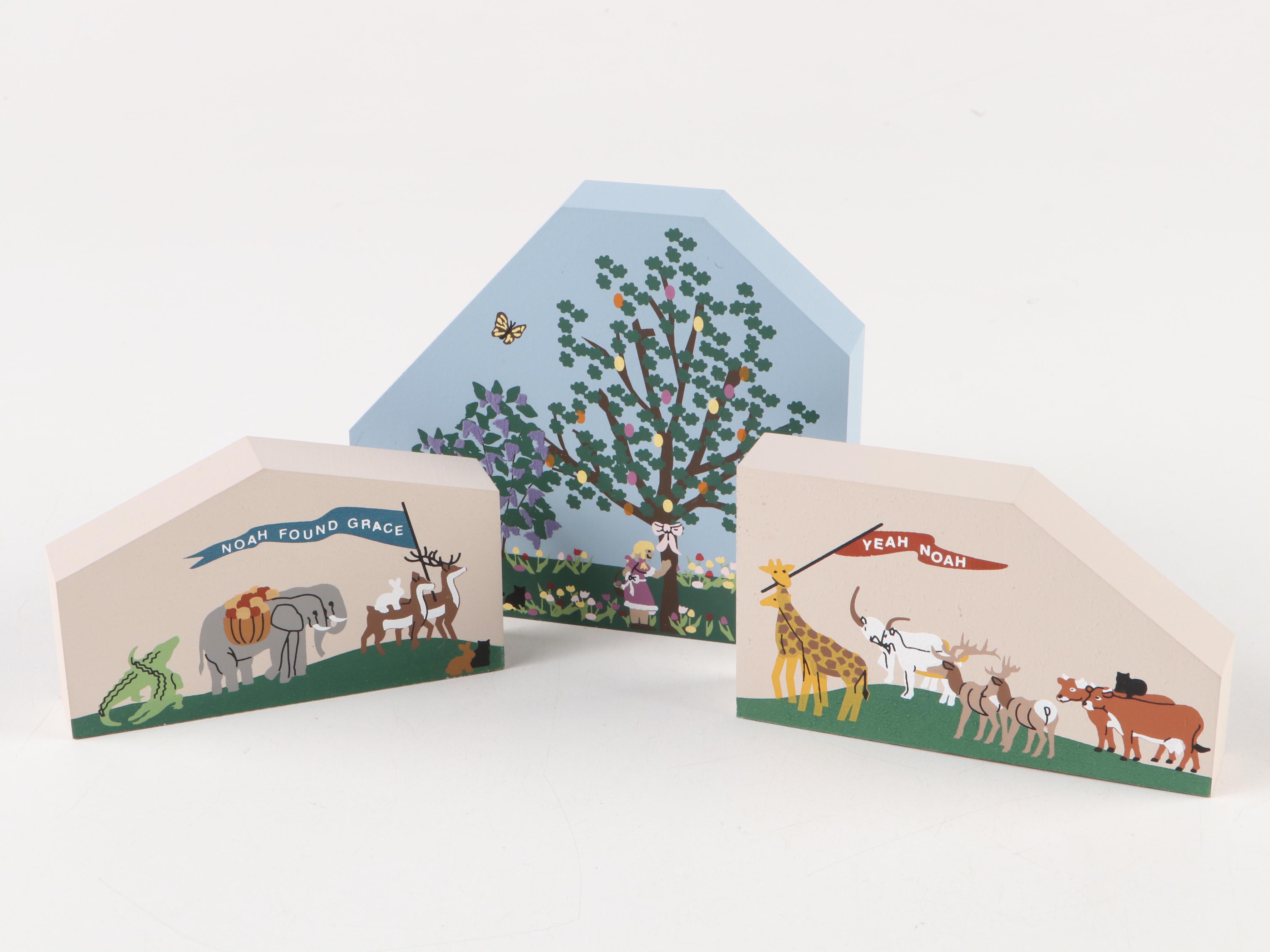 The Cat's Meow Hand-Painted Wooden Buildings and Other Decor