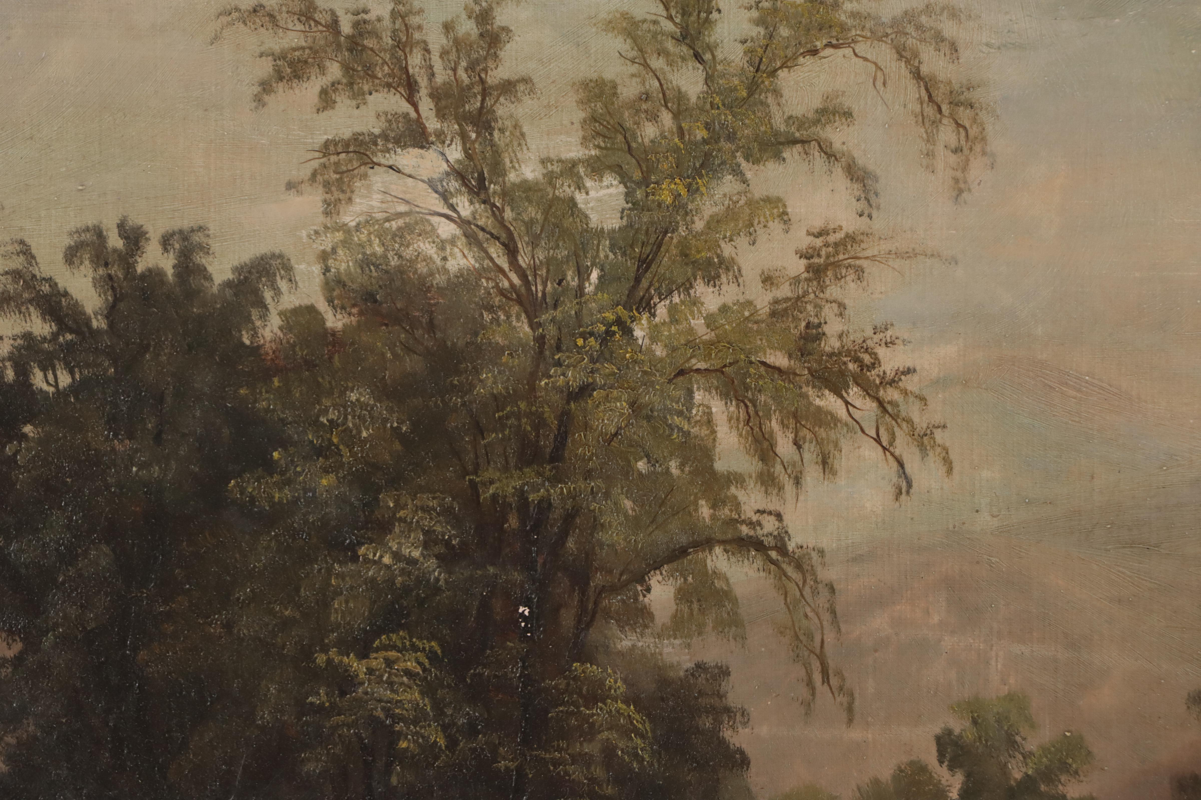 George Whiting Landscape Oil Painting, Early 20th Century