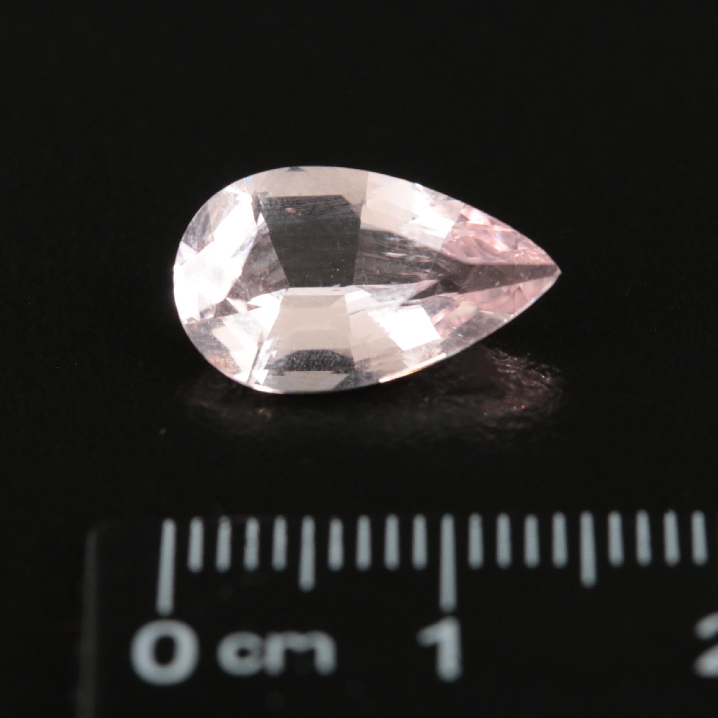 Loose 3.15 CT Pear Faceted Morganite