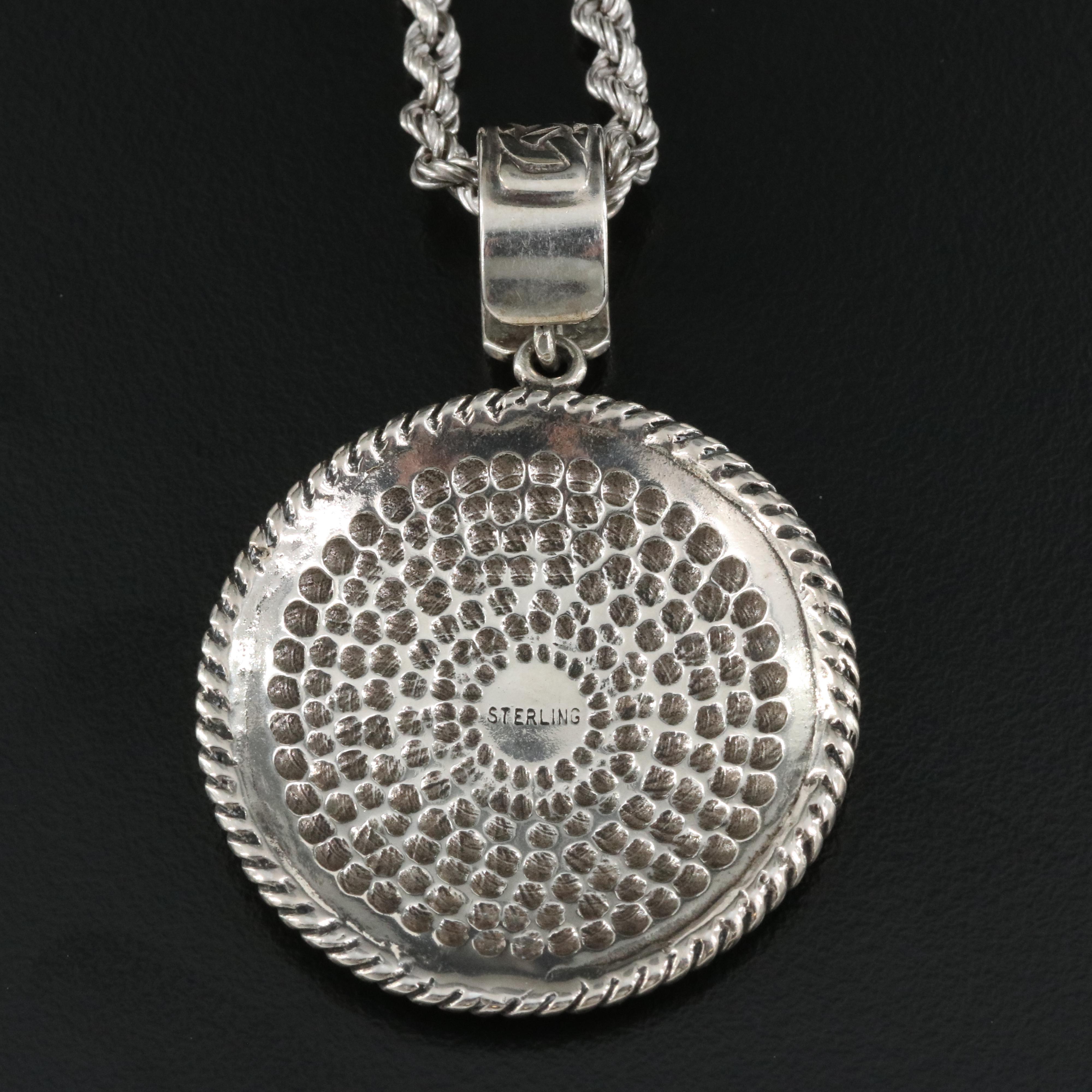 Celtic Epona Horse Knot Pendant Necklace in Sterling