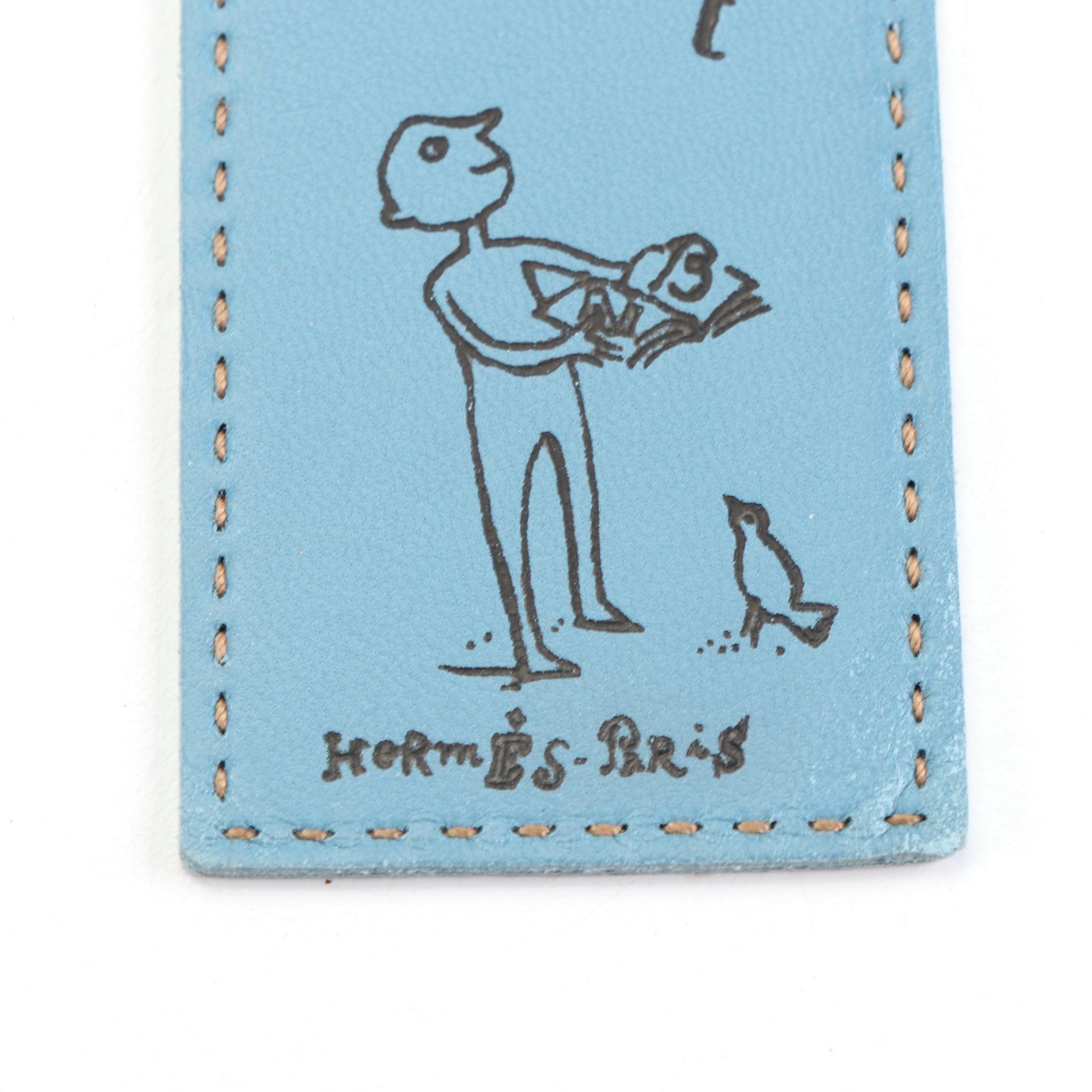 Hermès Letters Bookmark in Lambskin Leather with Box