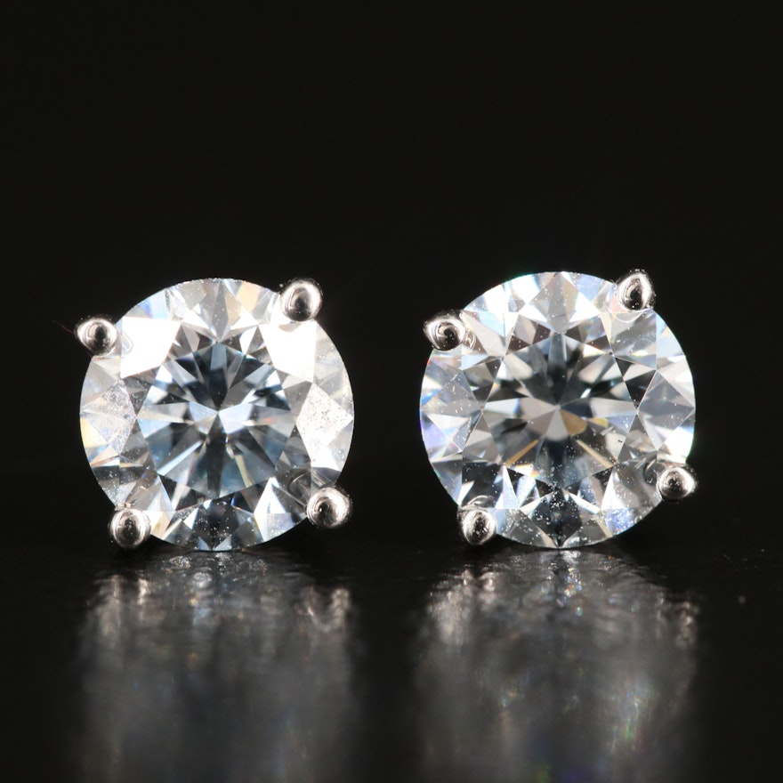 14K 1.21 CTW Lab Grown Diamond Stud Earrings