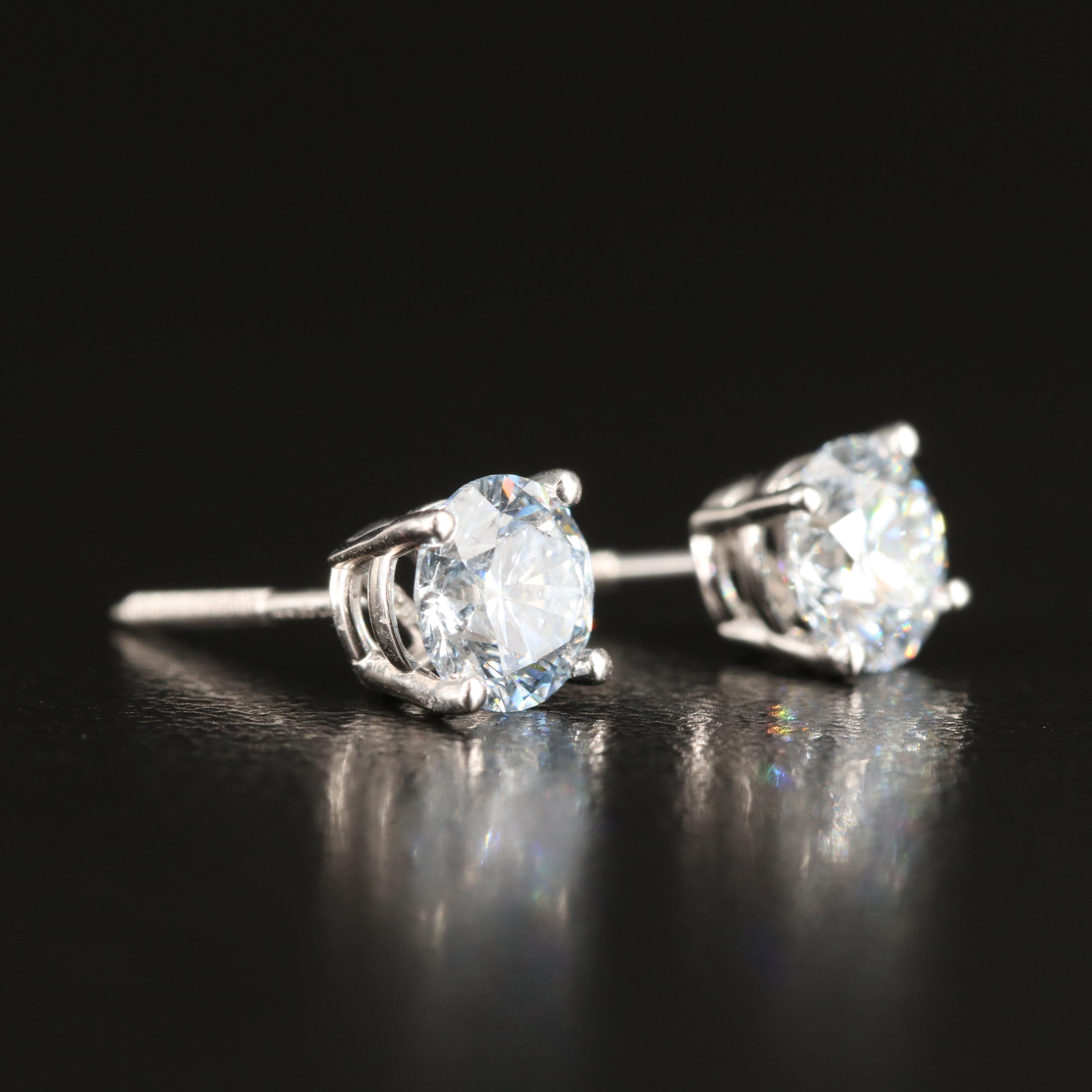 14K 1.21 CTW Lab Grown Diamond Stud Earrings