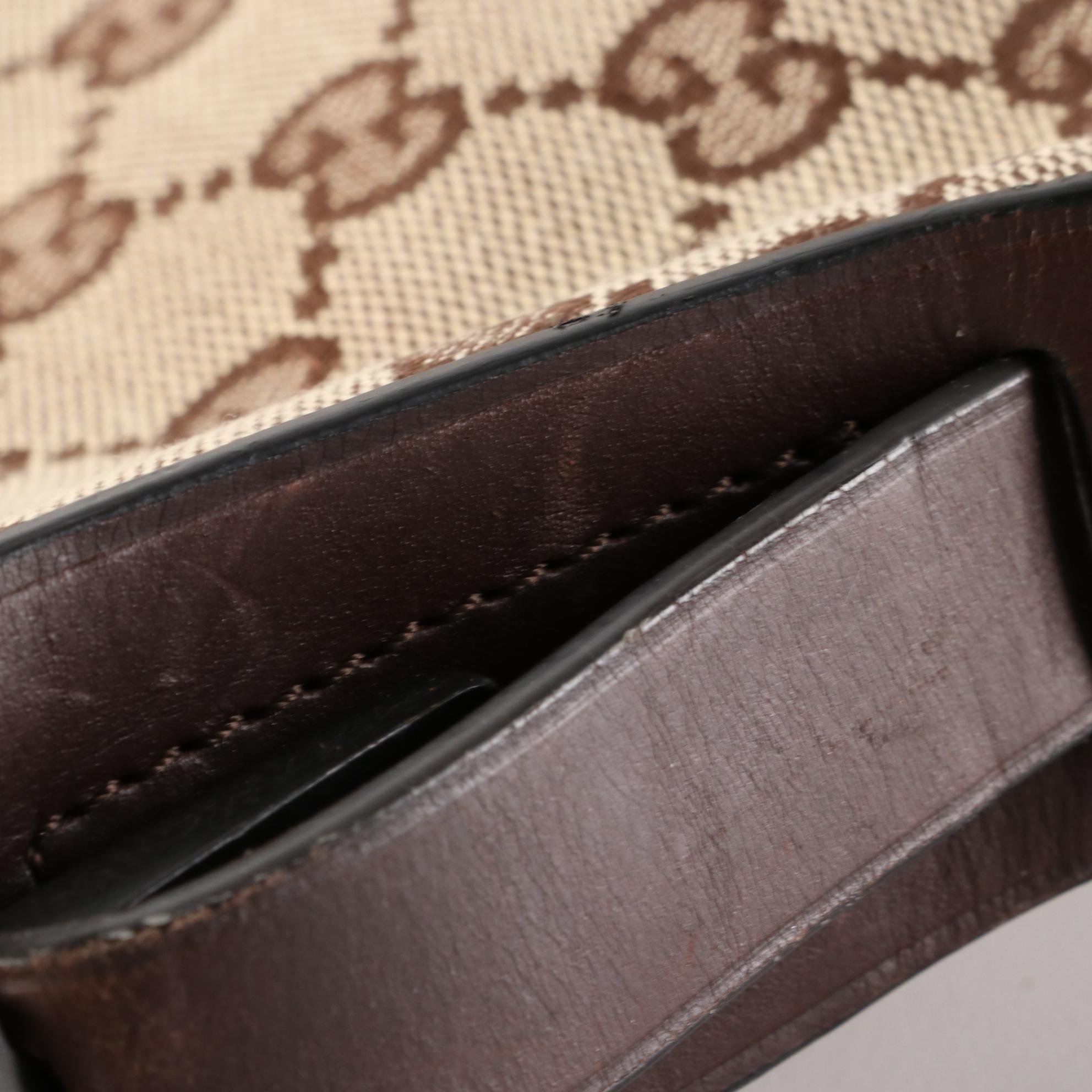 Gucci GG Canvas and Leather Shoulder Bag