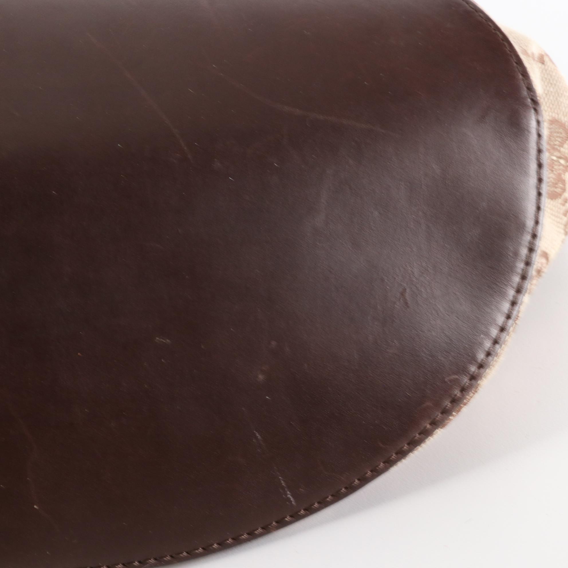 Gucci GG Canvas and Leather Shoulder Bag