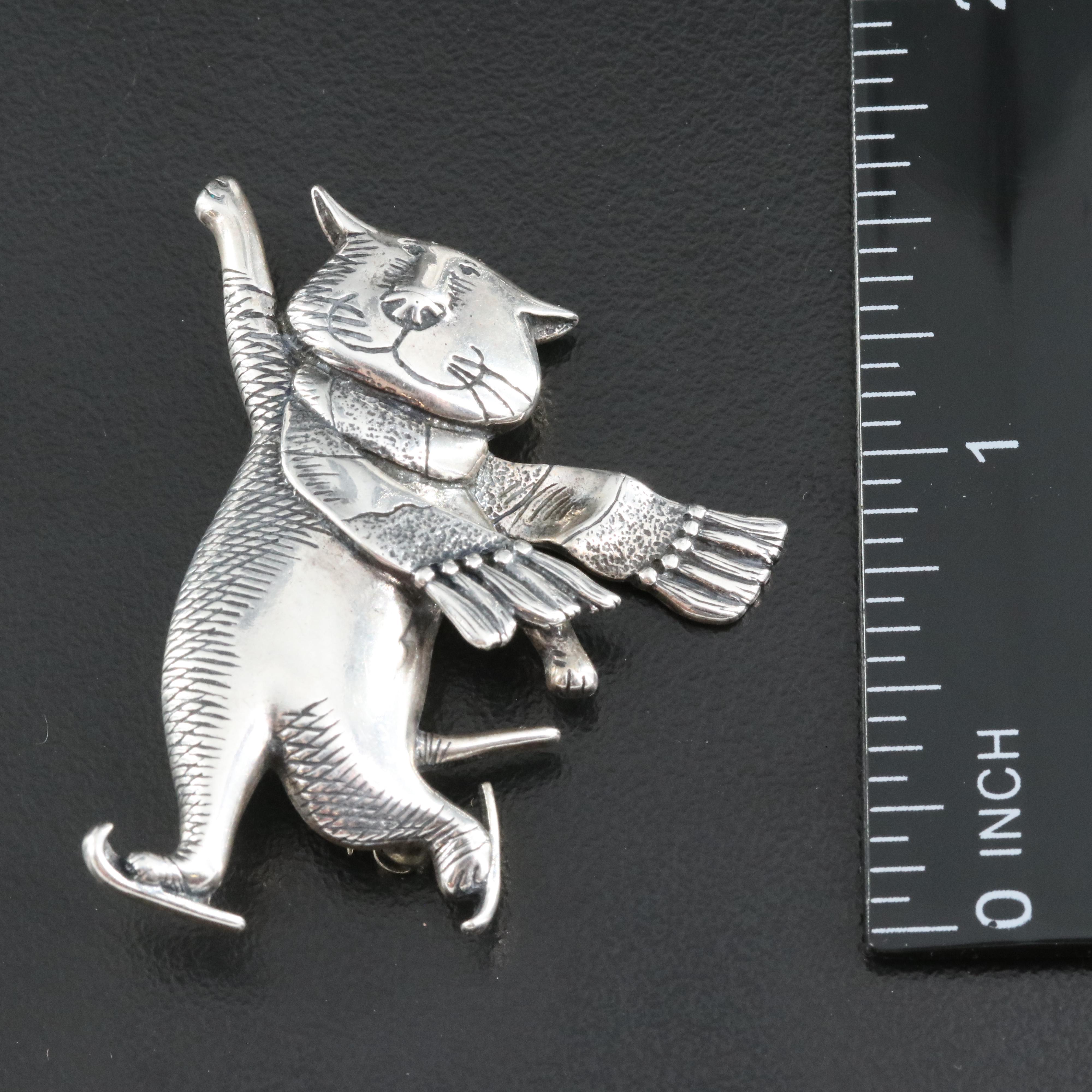 Sterling Brooches Including Sterling, Turquoise, Animals and Figural