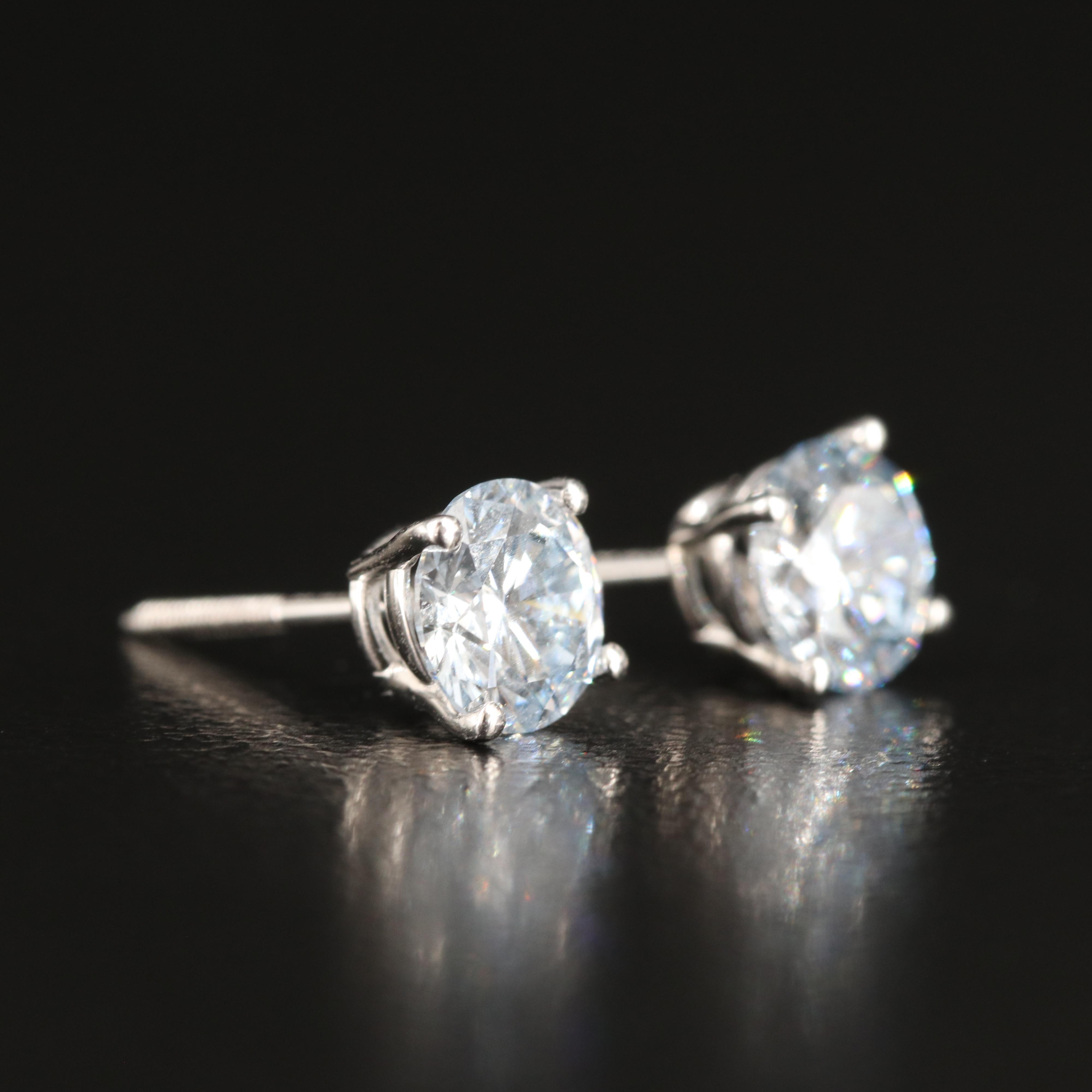 14K 1.26 CTW Lab Grown Diamond Stud Earrings