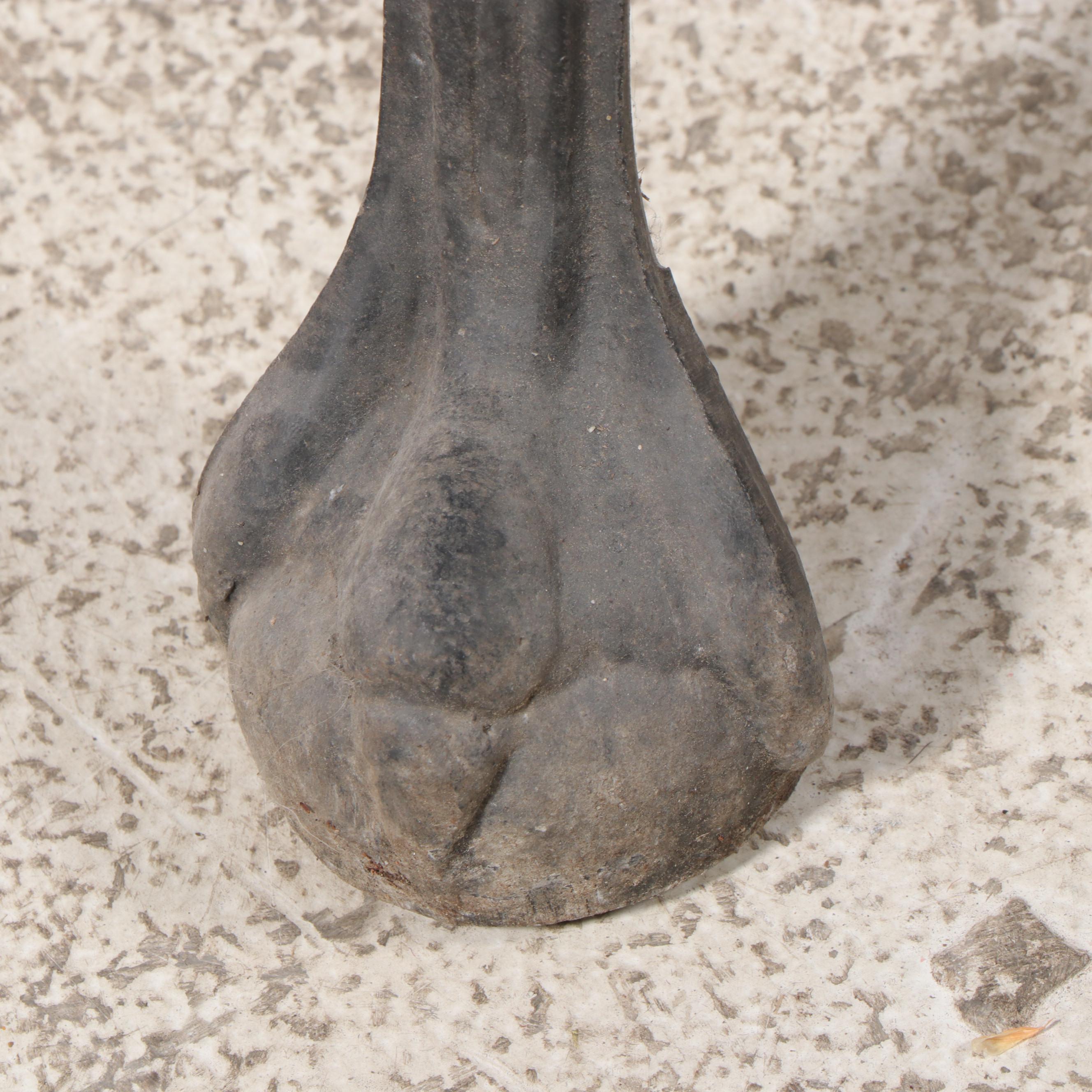 Victorian Style Cast Metal Patio Dining Table and Four Chairs