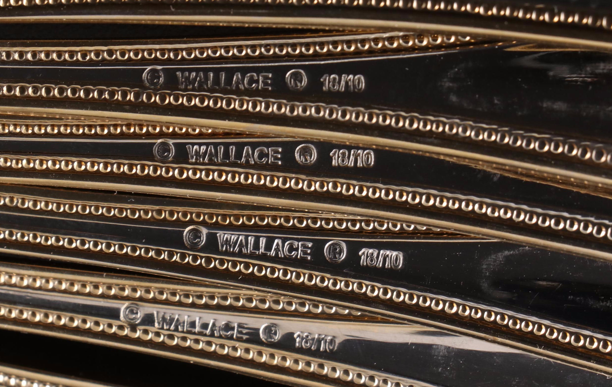 Wallace "Gold Royal Bead" Stainless Flatware Set