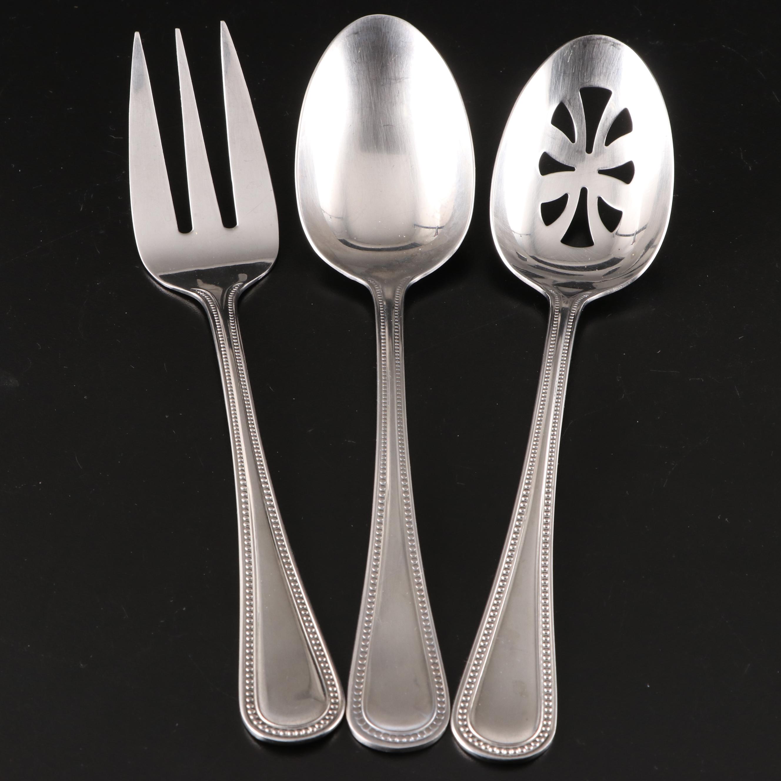 Wallace "Gold Royal Bead" Stainless Flatware Set