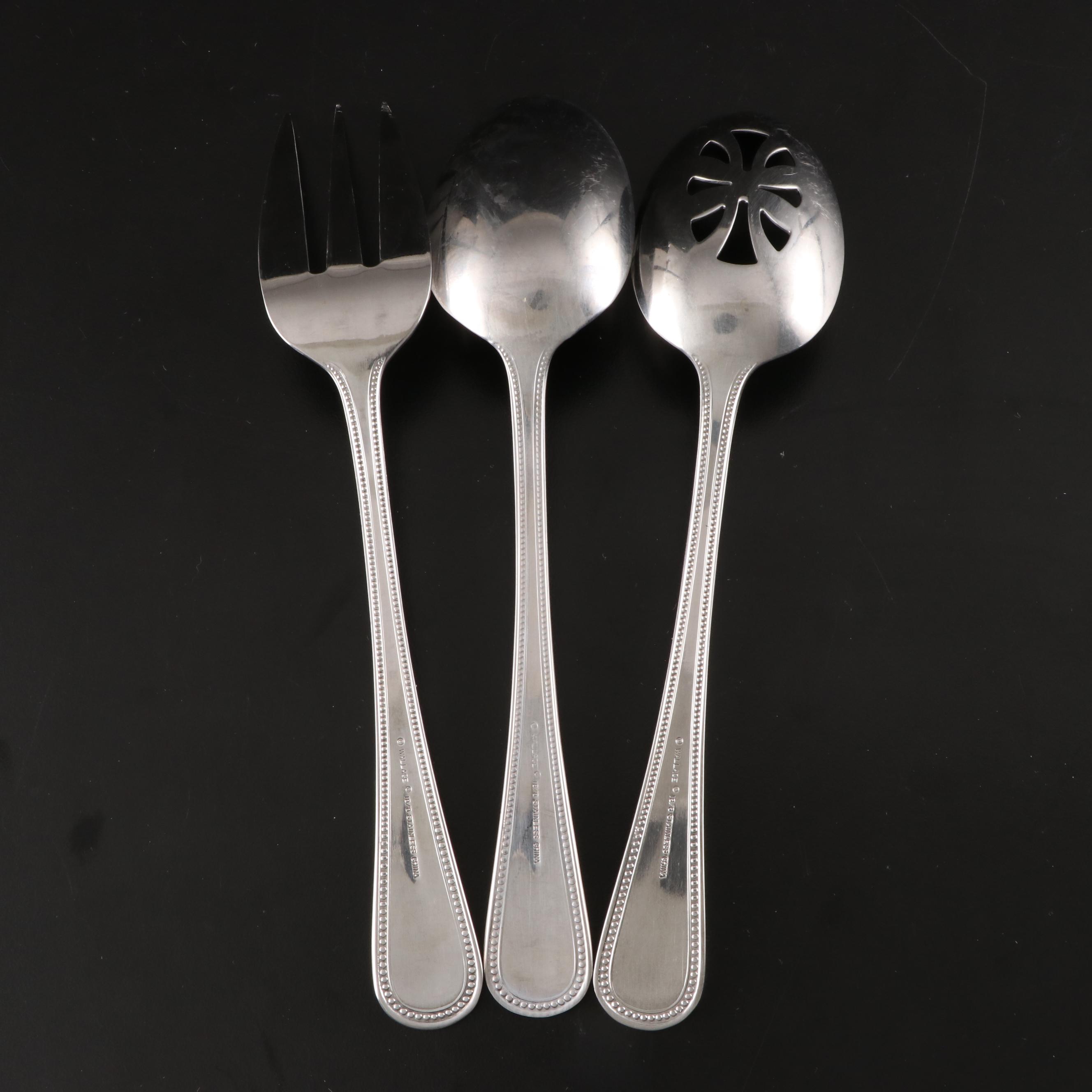 Wallace "Gold Royal Bead" Stainless Flatware Set