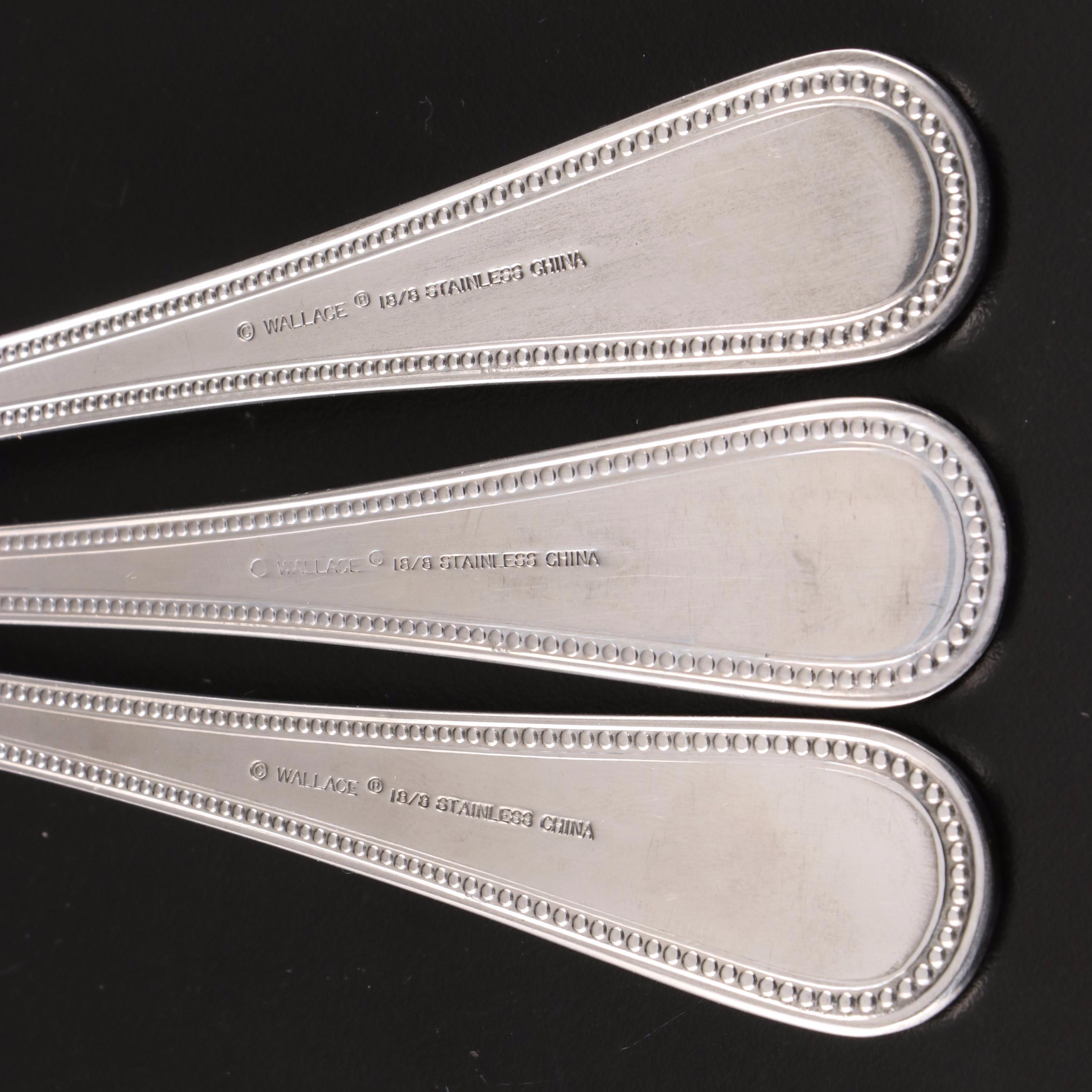 Wallace "Gold Royal Bead" Stainless Flatware Set