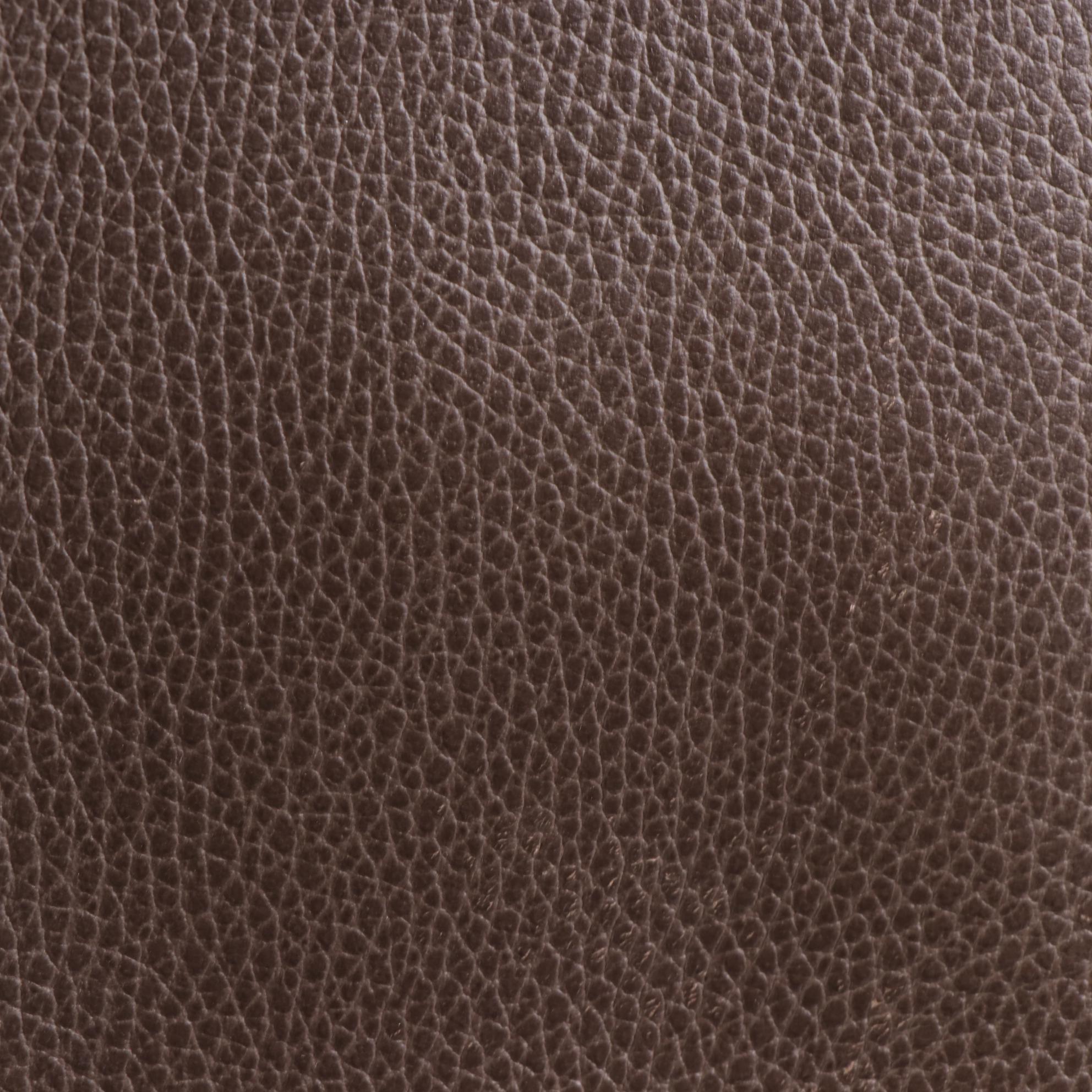 Gucci Lady Dollar Dome Satchel Handbag in Brown Grained Leather