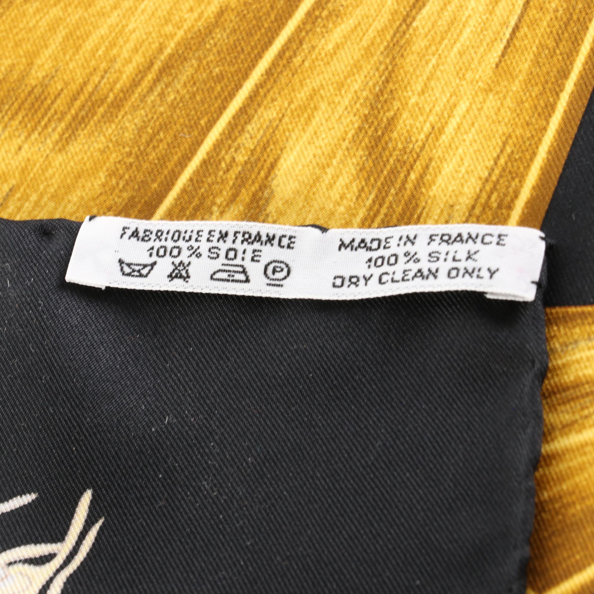 Hermès "Passiflores" Scarf 90 in Silk Twill