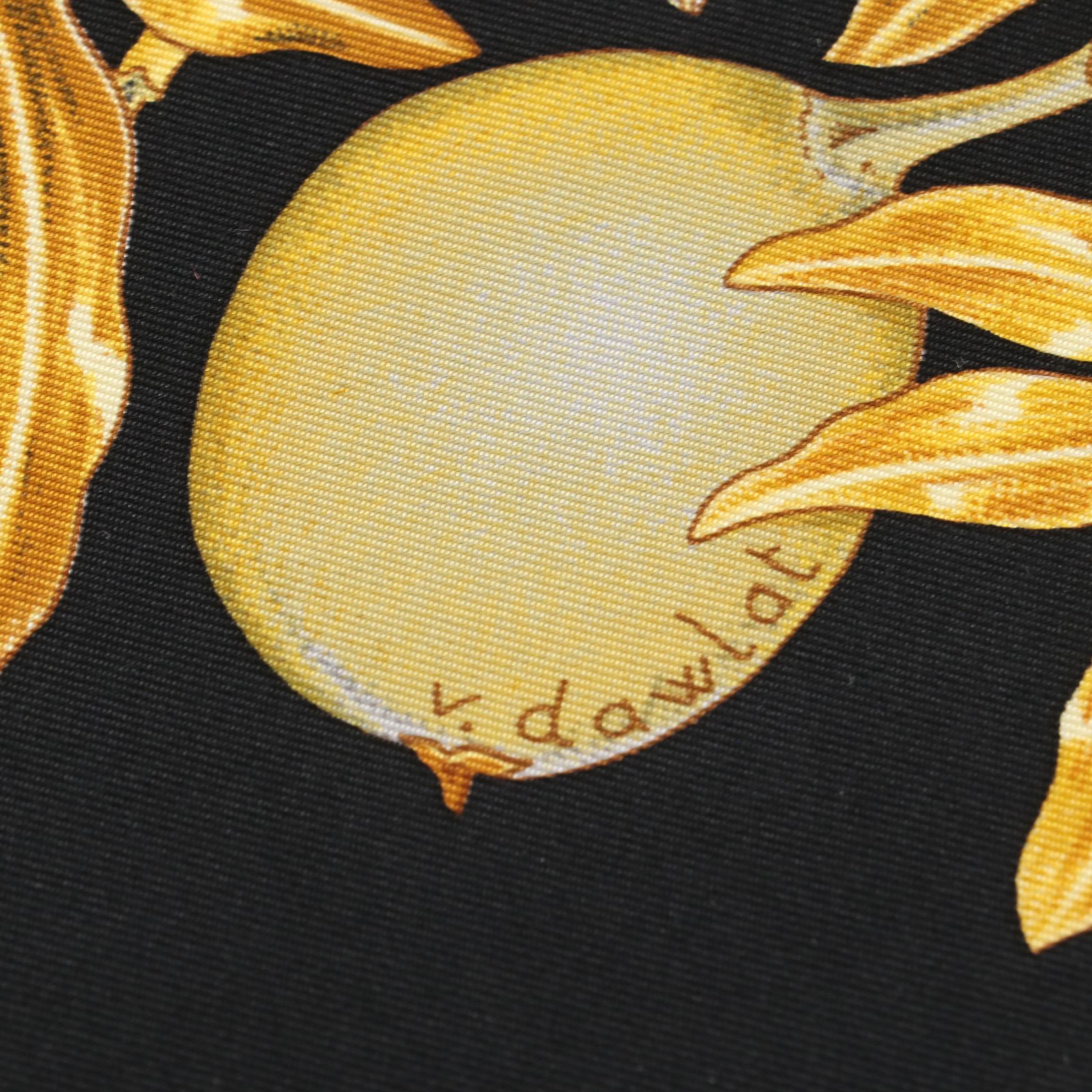 Hermès "Passiflores" Scarf 90 in Silk Twill