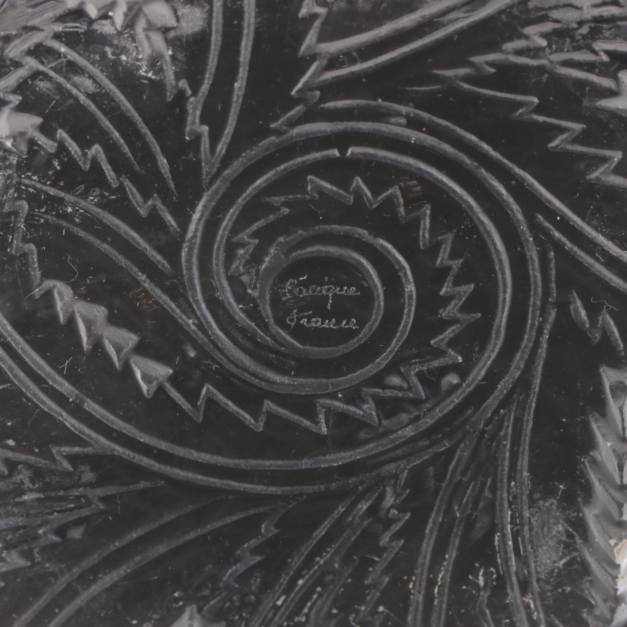 Lalique "Pinson" Frosted Crystal Bowl, Mid to Late 20th Century