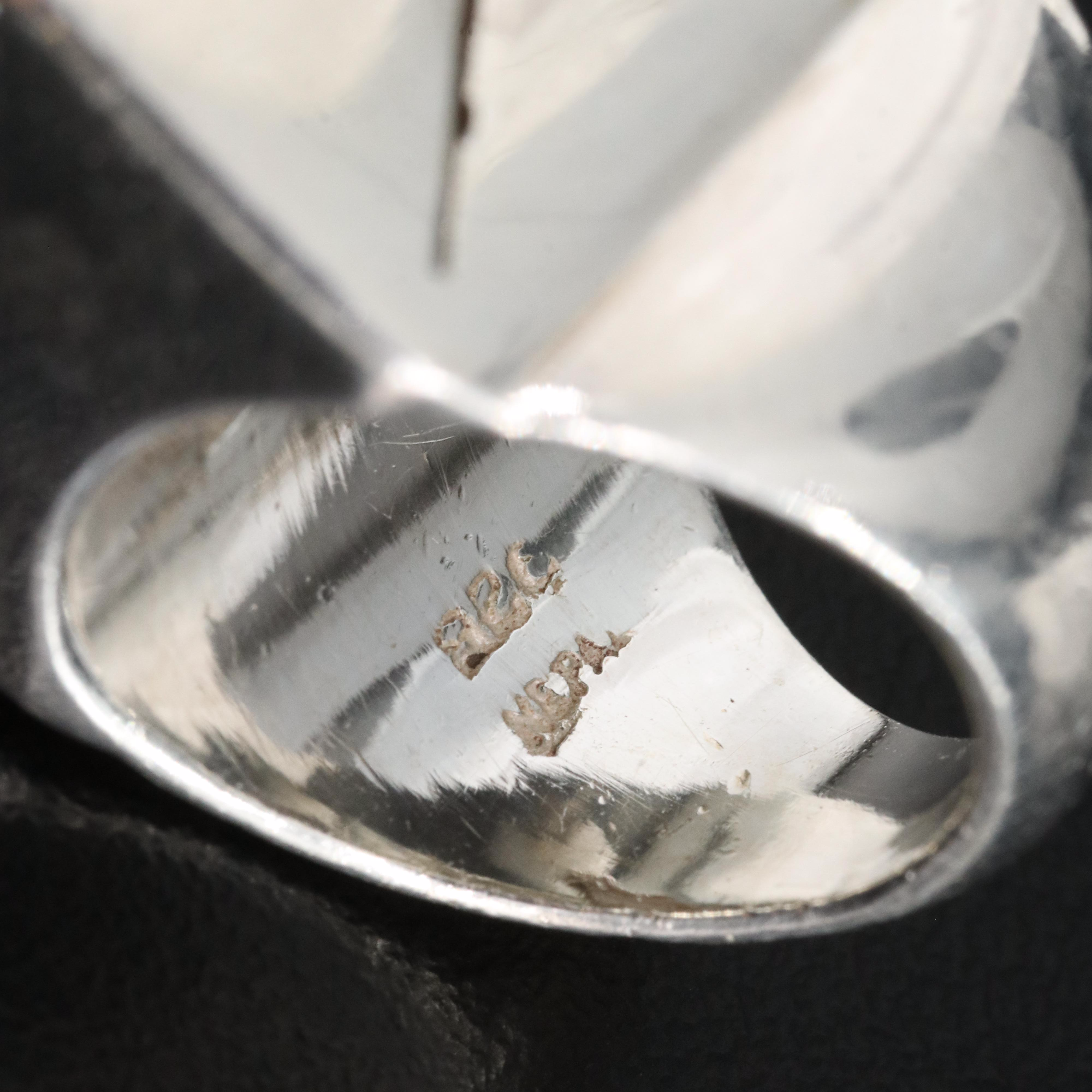 835 Silver and Sterling Rings Including Chalcedony, Marcasite and Malachite