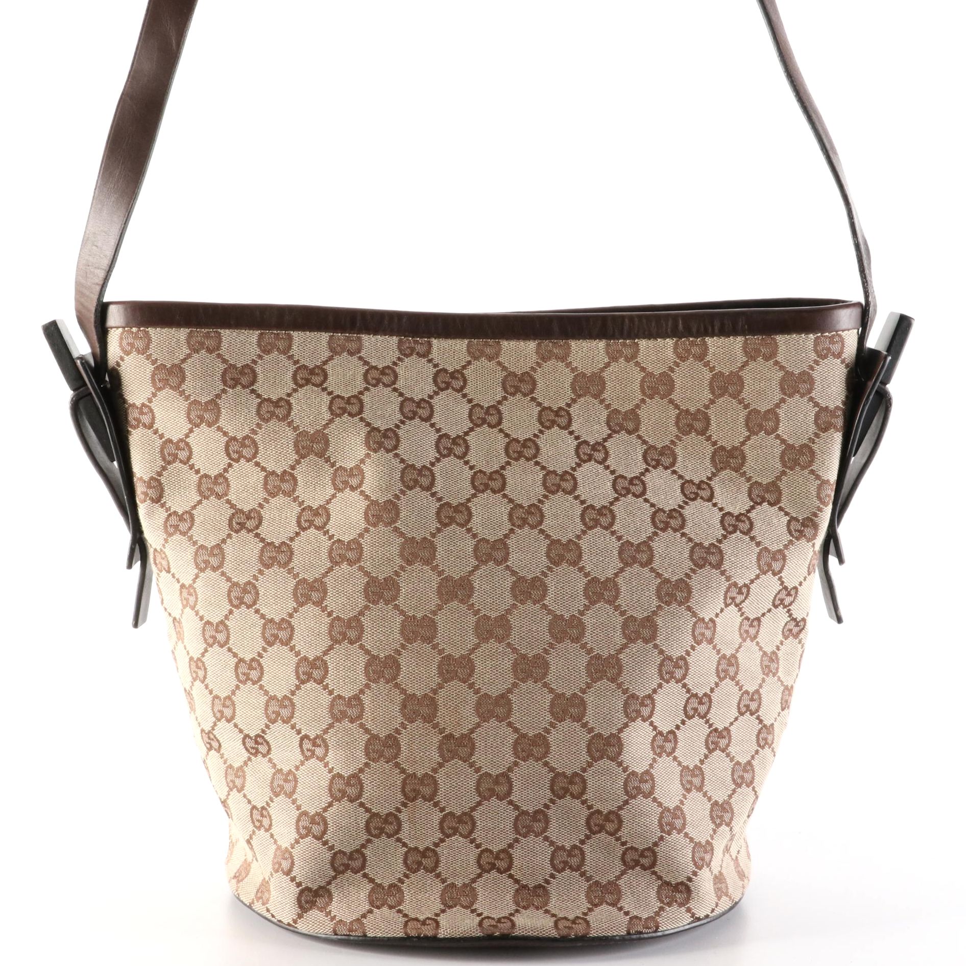 Gucci GG Canvas and Leather Shoulder Bag
