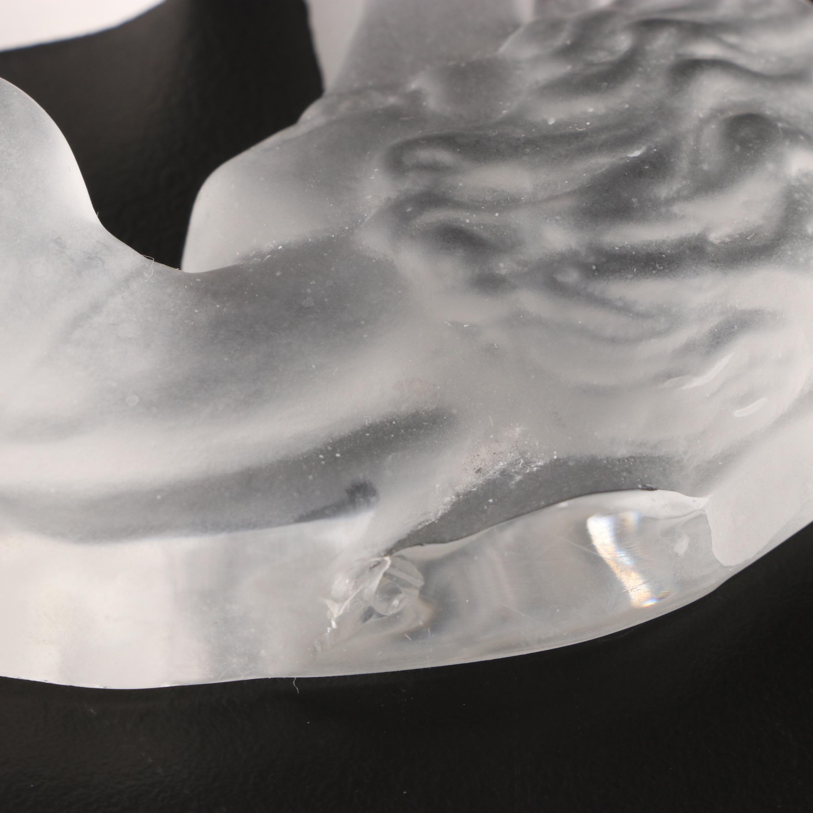 Art Nouveau Frosted Glass Paperweight