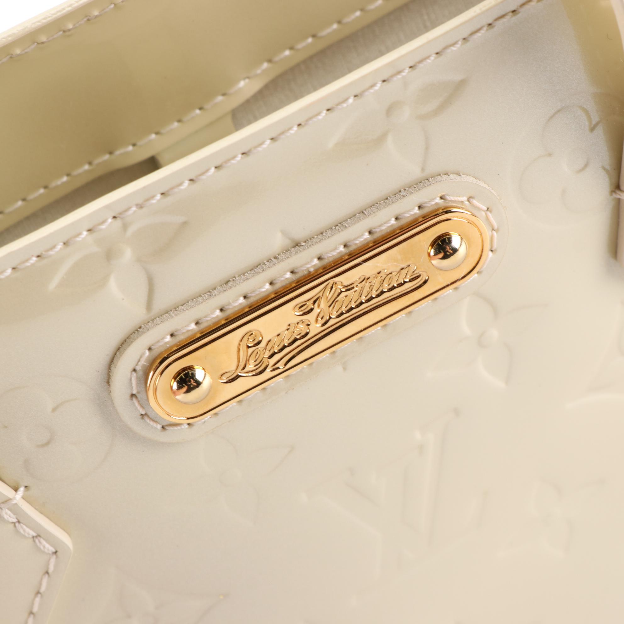 Louis Vuitton Wilshire PM Top Handle Bag in Dune Monogram Vernis