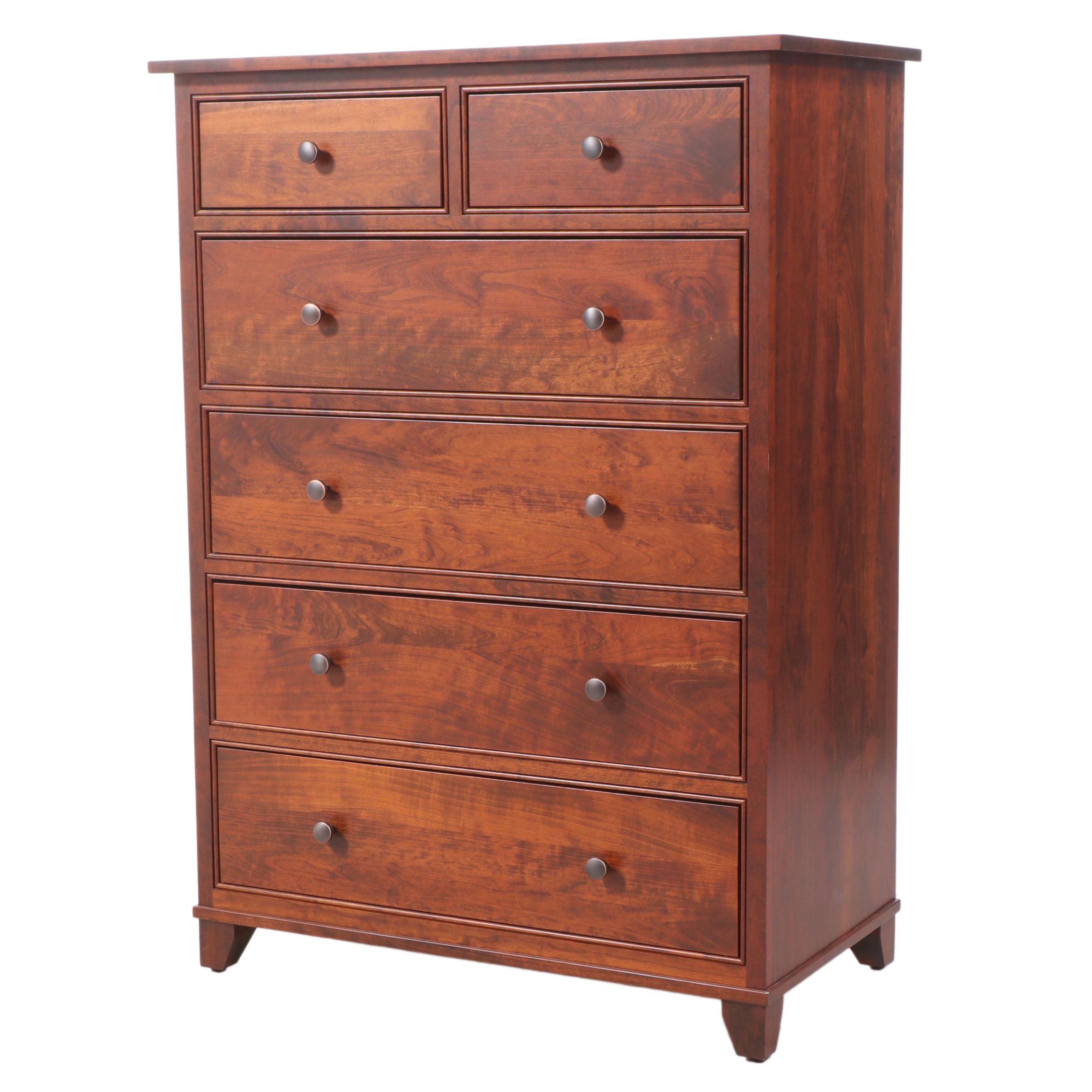 Miller Bedrooms Shaker Style Cherrywood Six-Drawer Chest