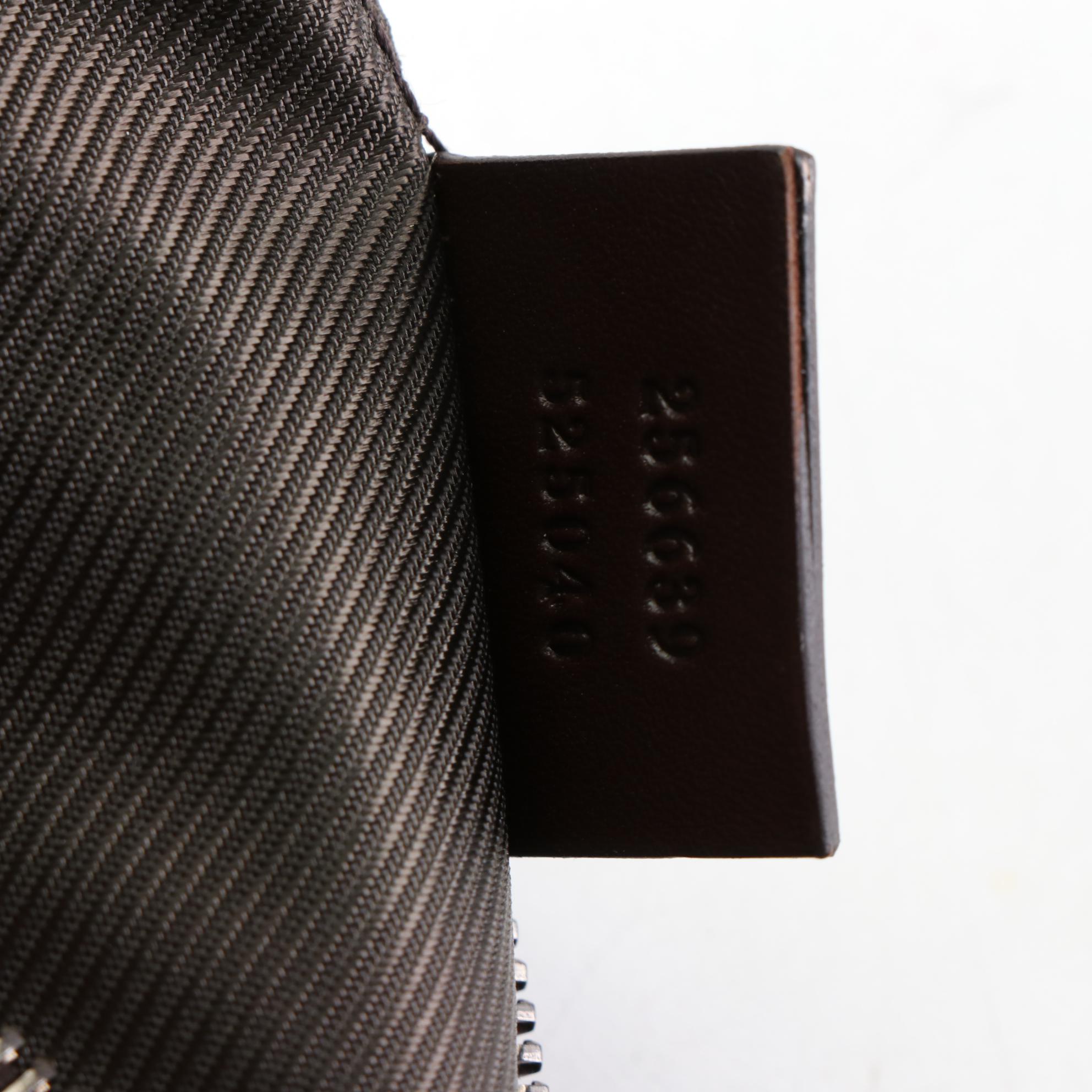 Gucci GG Web Canvas and Leather Pouch