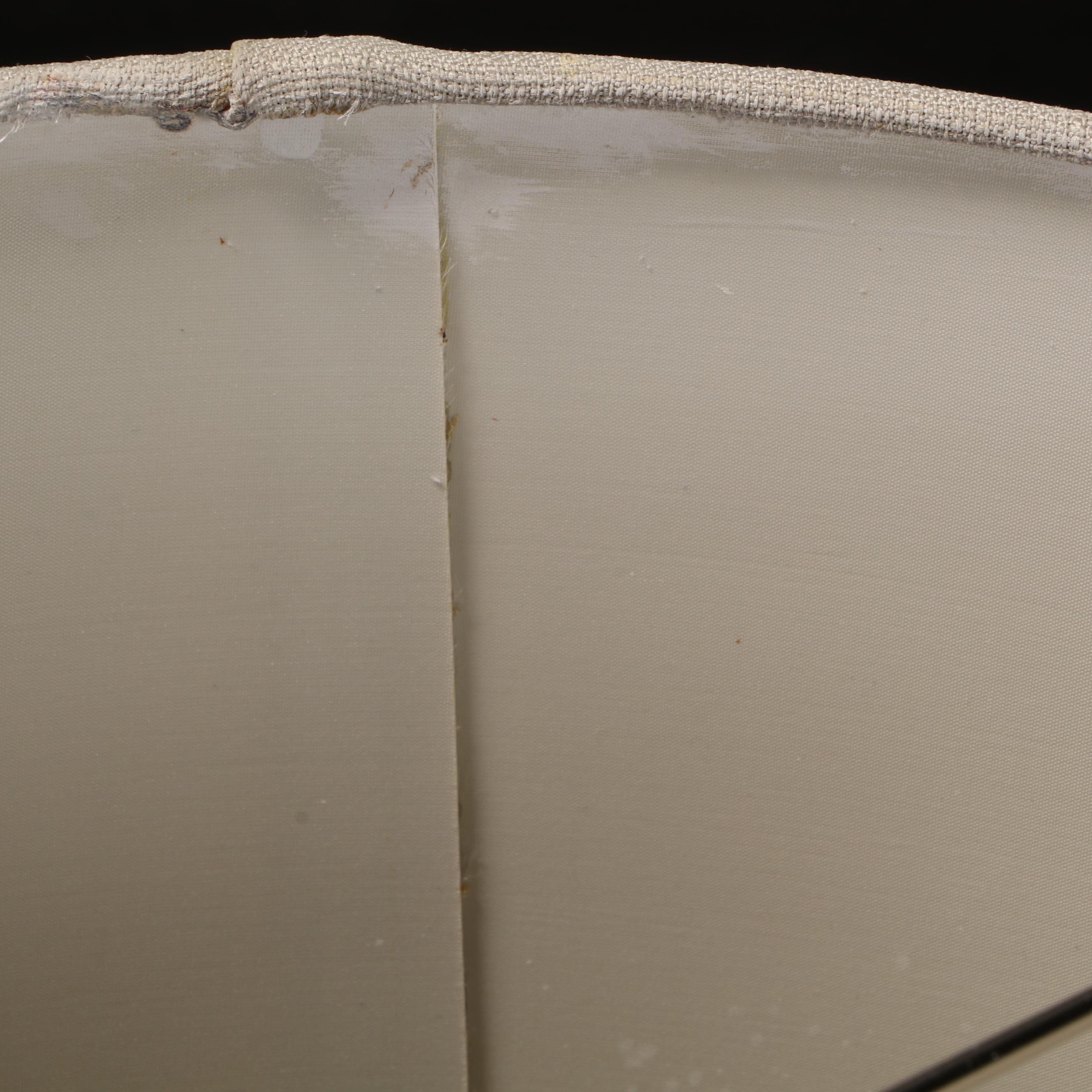 Uttermost "Cabret" White Ceramic Table Lamps With Grey Drum Shades, 2017