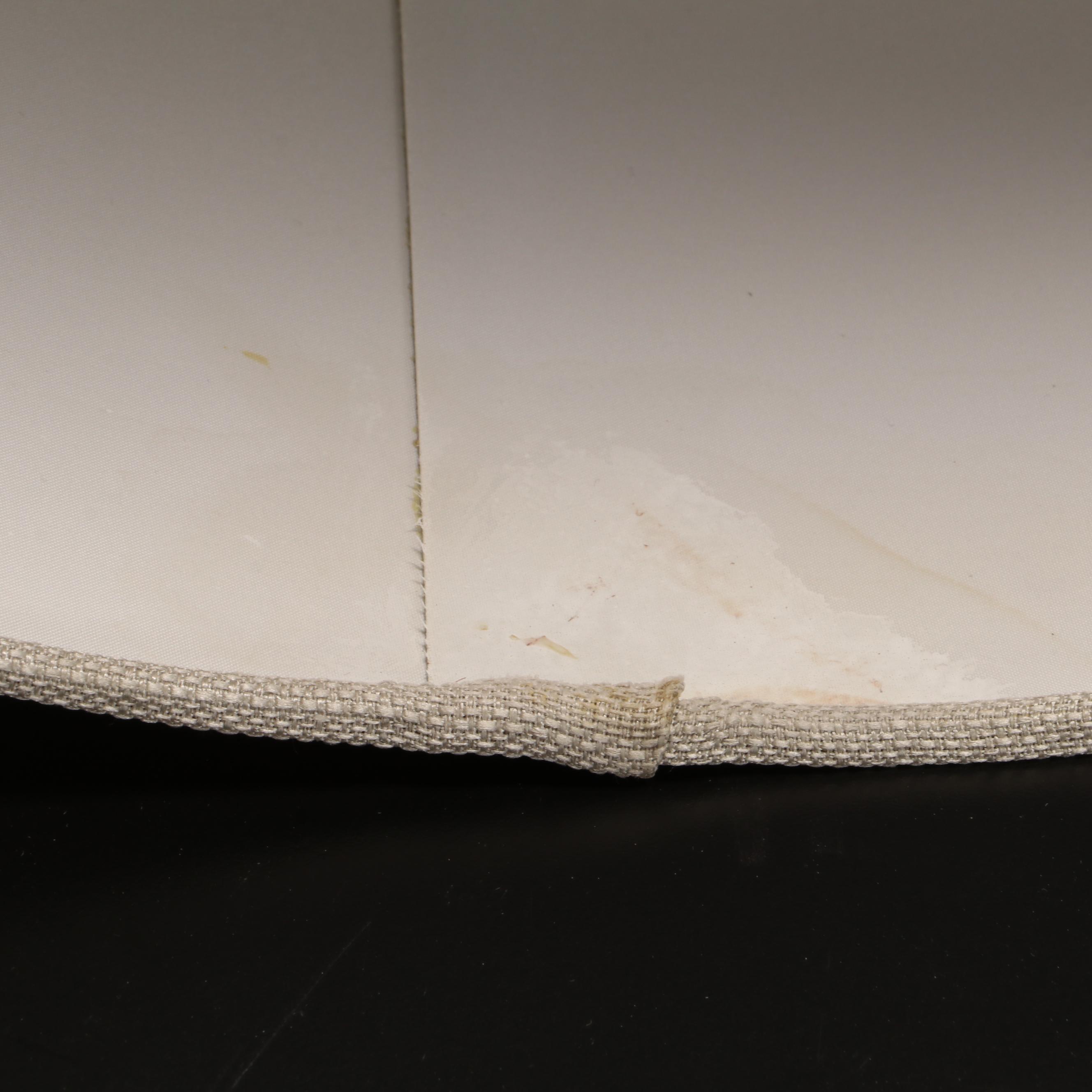 Uttermost "Cabret" White Ceramic Table Lamps With Grey Drum Shades, 2017