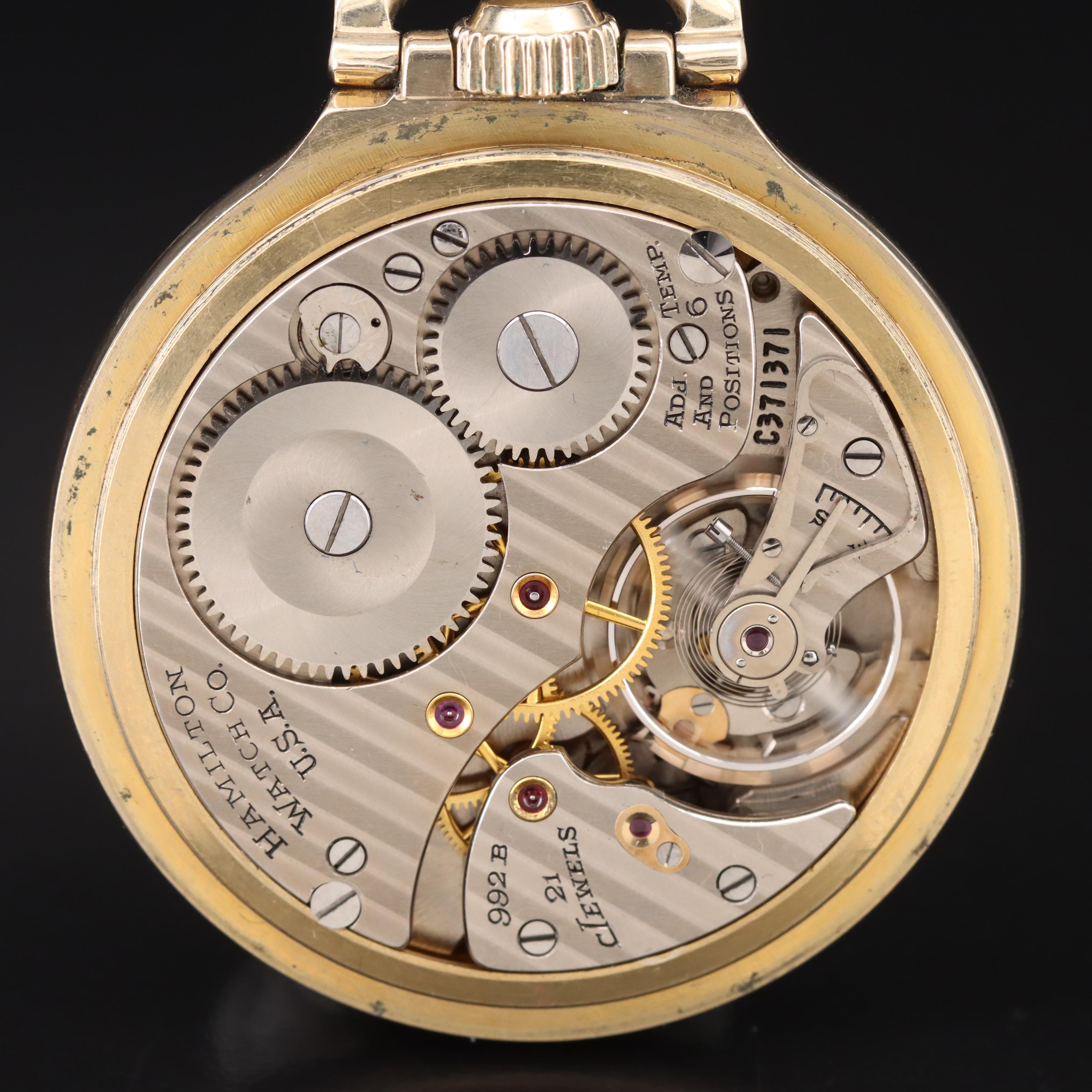 1952 Hamilton Railroad Grade 992B Pocket Watch