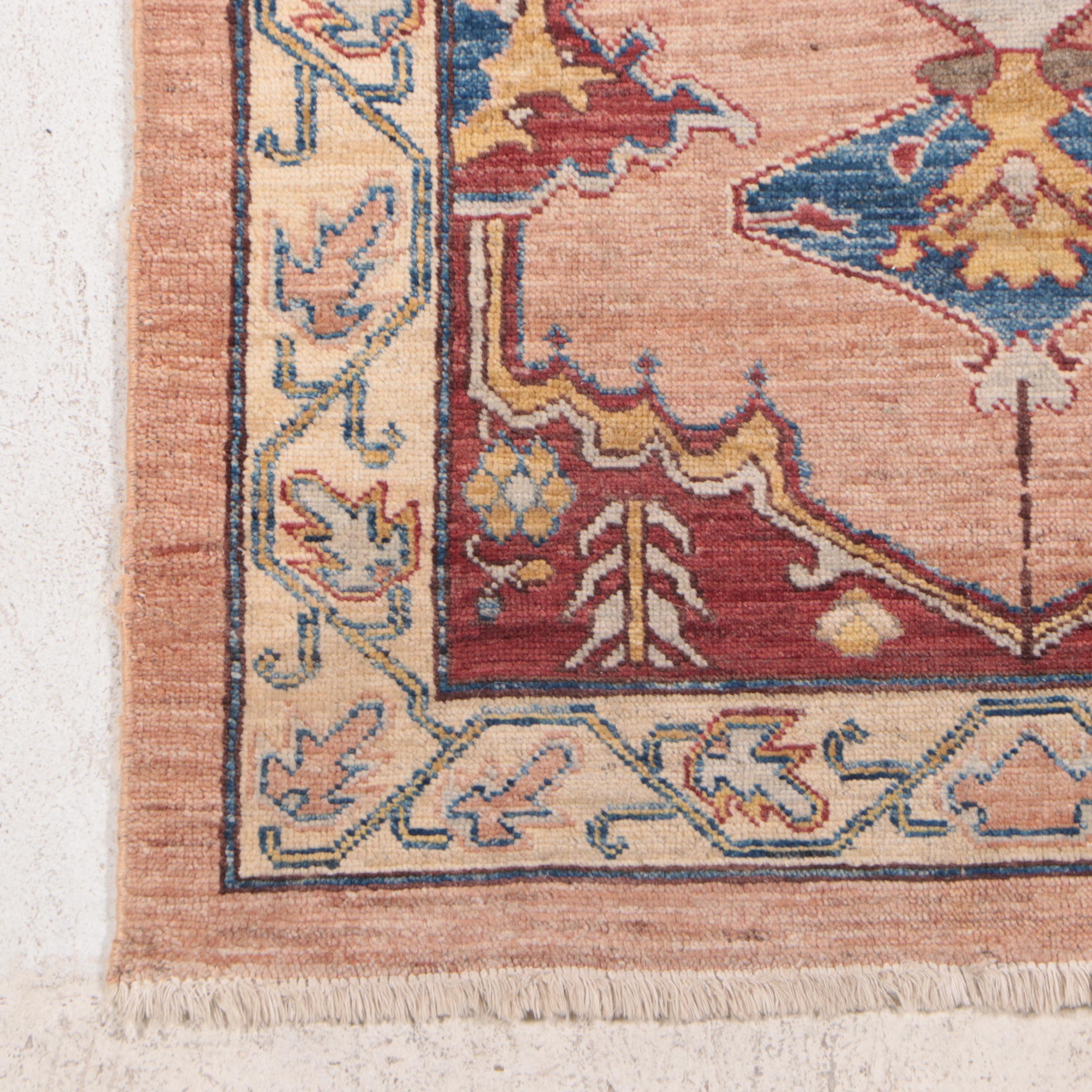 2'7 x 14'2 Hand-Knotted Indian Agra Carpet Runner