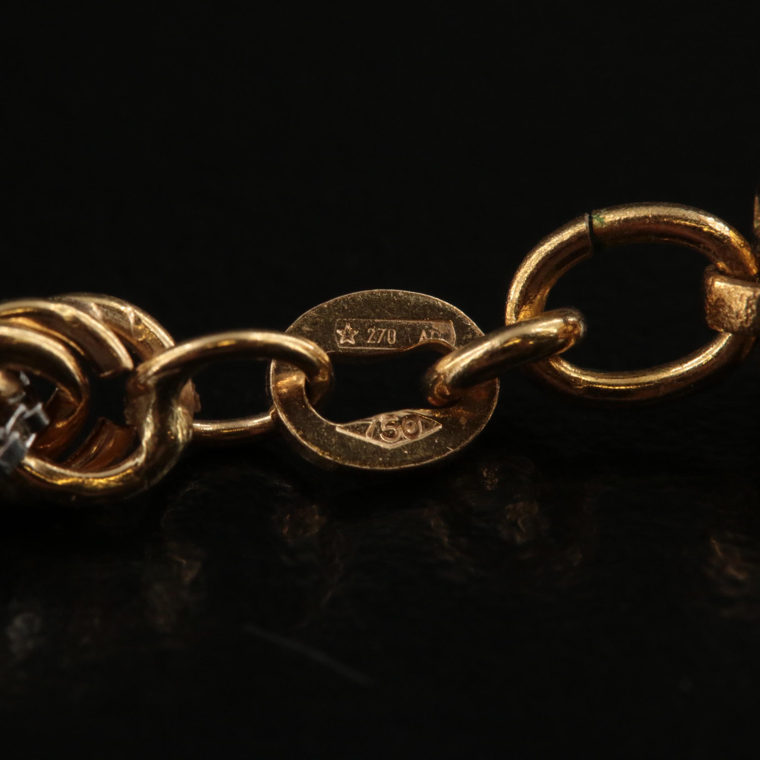 18K Rope and Box Chain Necklace