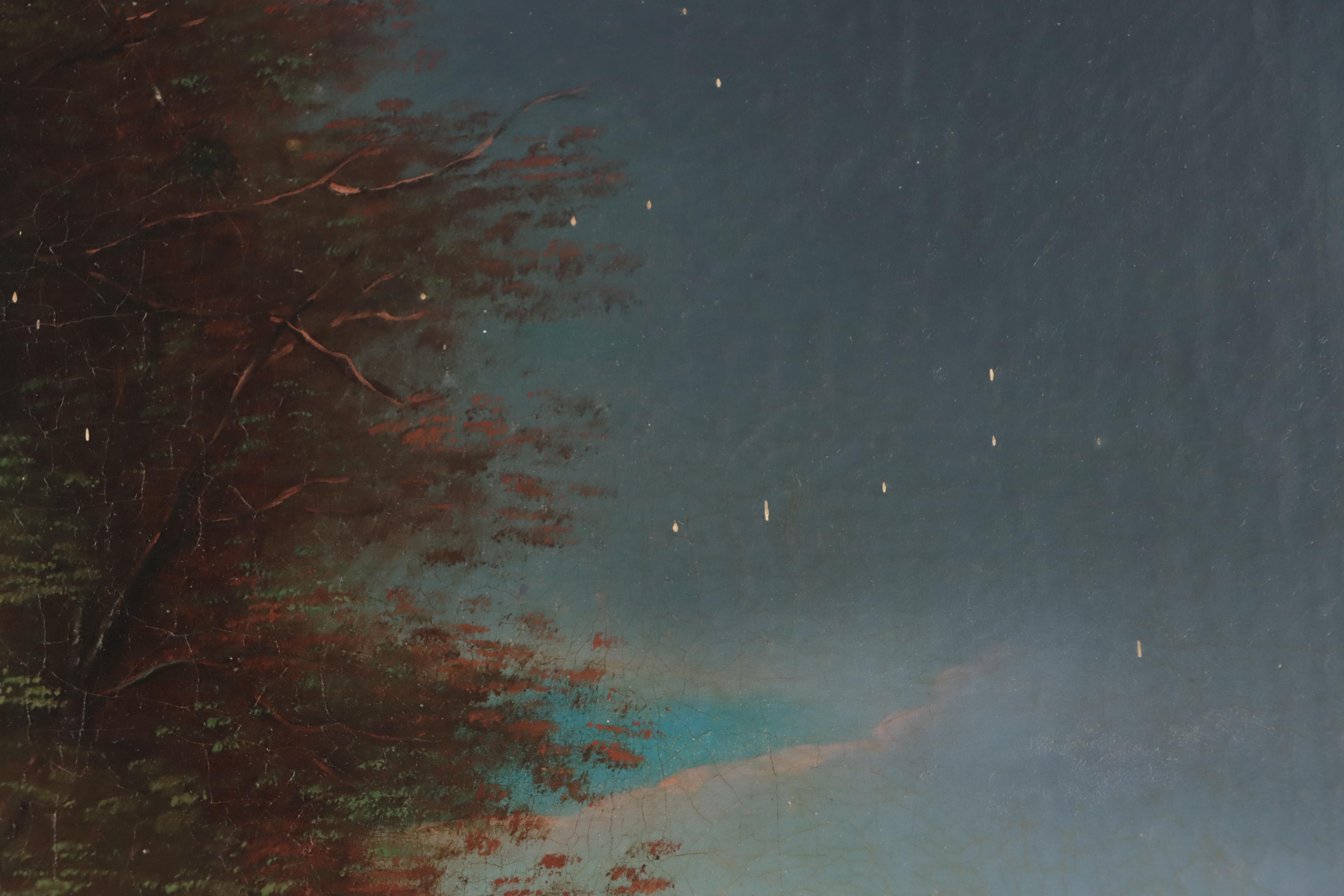 Istvan Szkicsak-Klinovszky Oil Painting "Vásárra nduló román család"