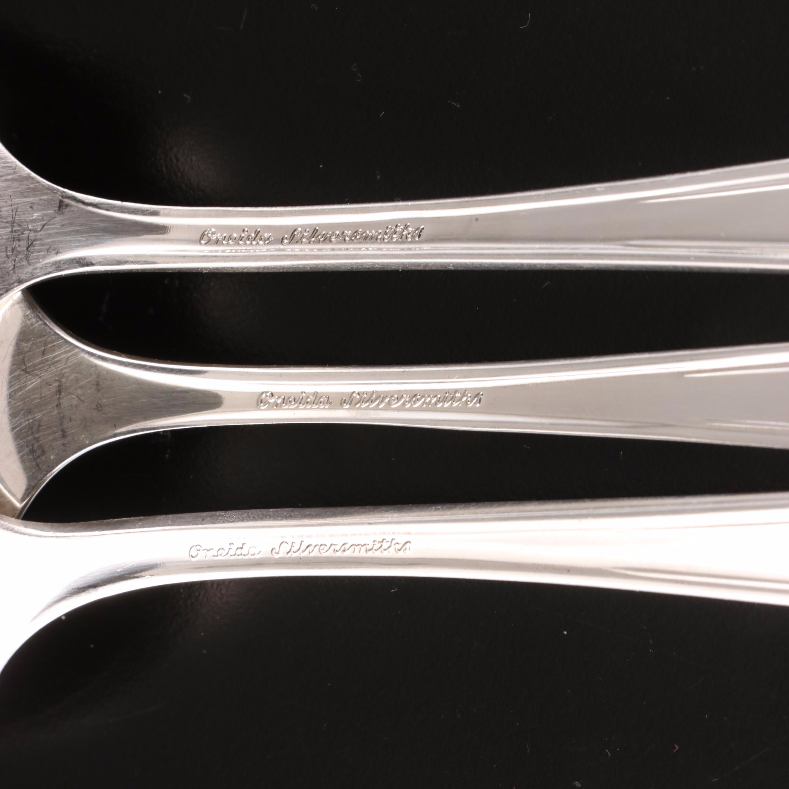 Oneida "Clairhill-Fairhill" Silver Plate Flatware and Utensils