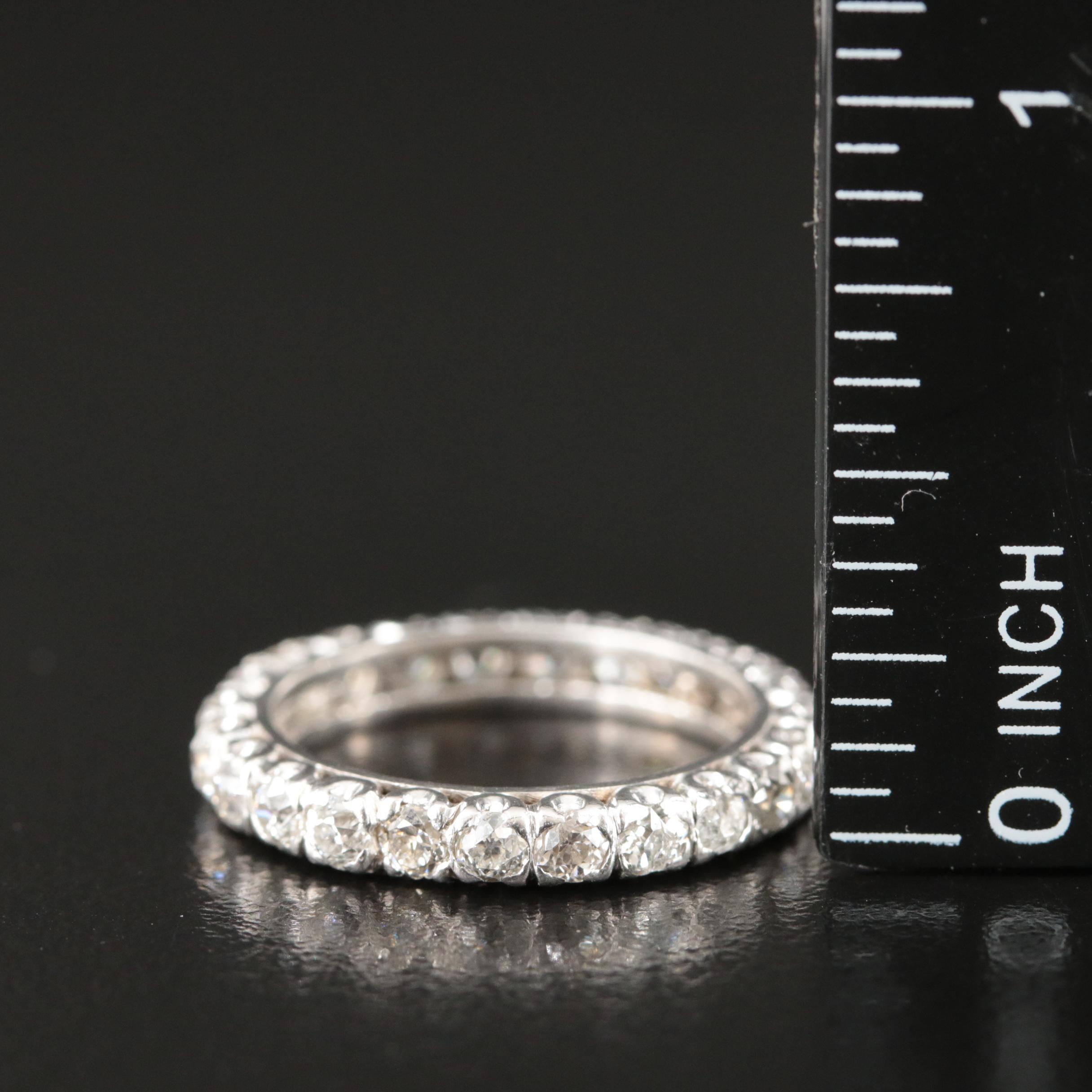 1950s Platinum 1.70 CTW Diamond Eternity Band
