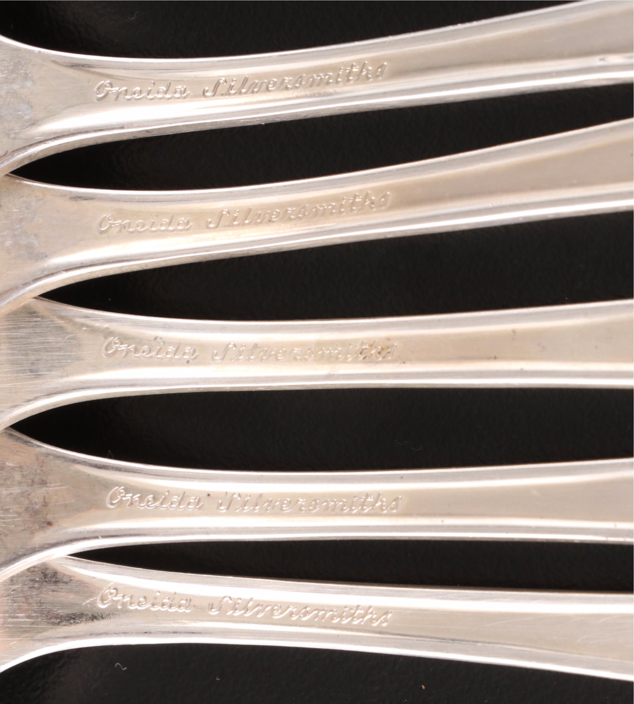 Oneida "Clairhill-Fairhill" Silver Plate Flatware and Utensils