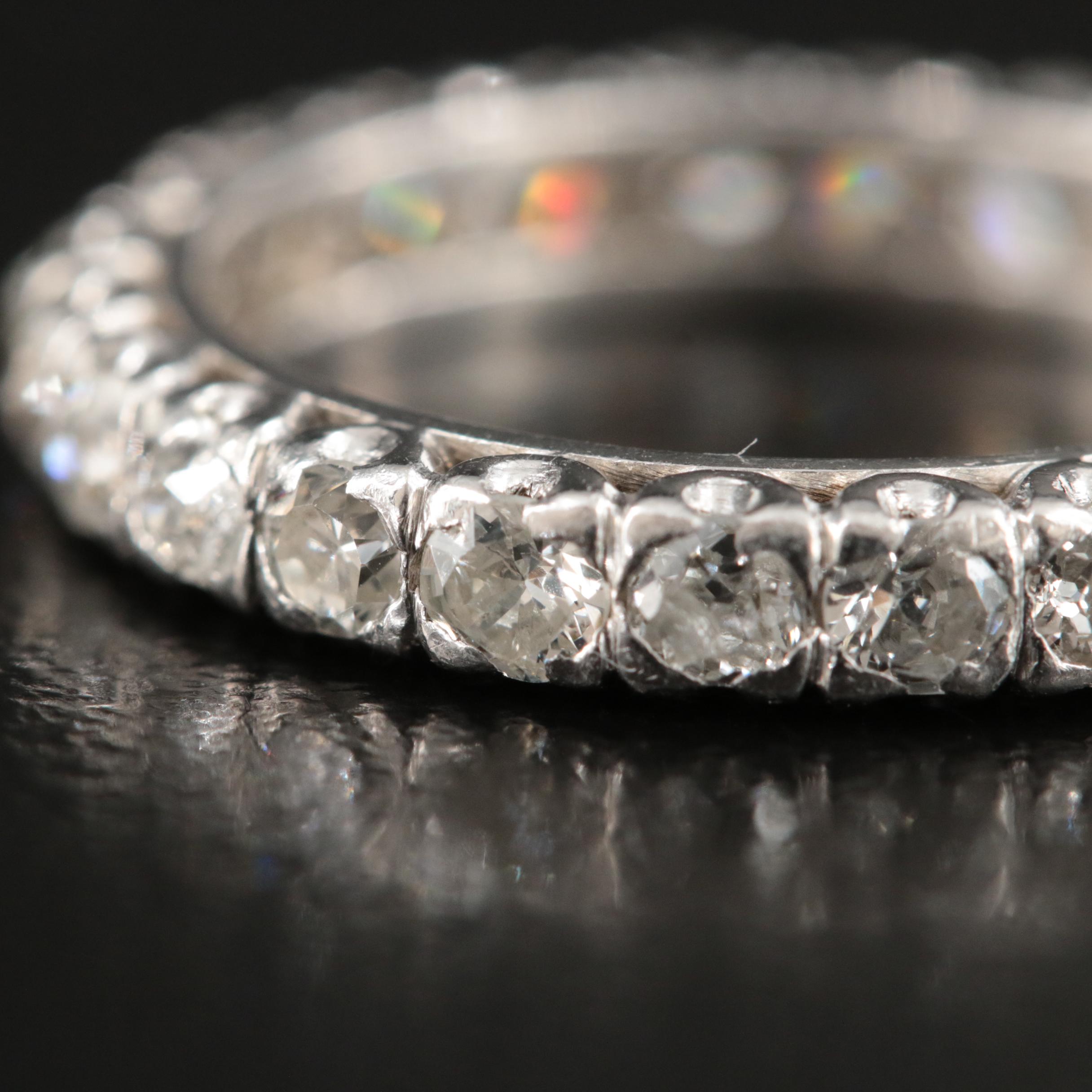 1950s Platinum 1.70 CTW Diamond Eternity Band