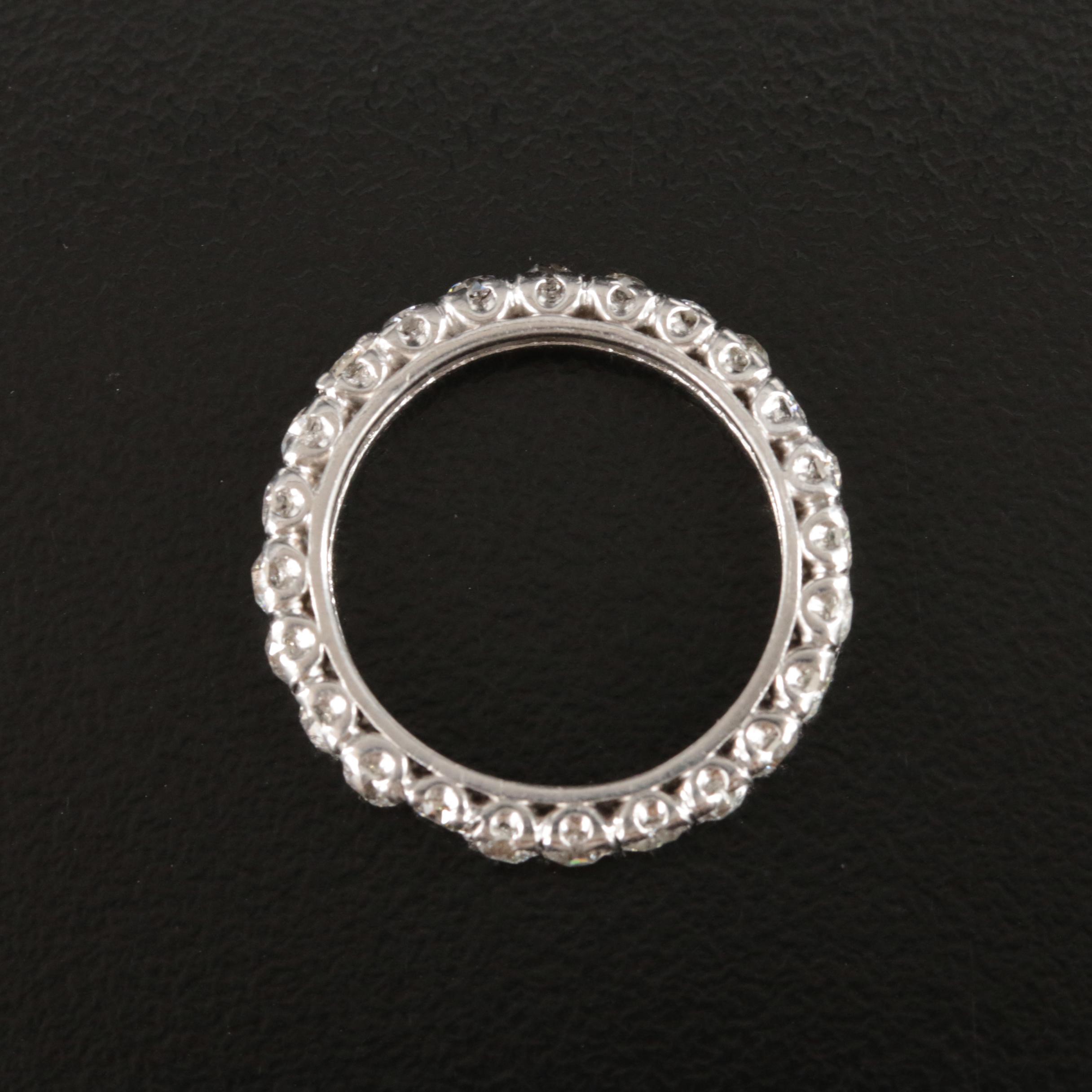 1950s Platinum 1.70 CTW Diamond Eternity Band