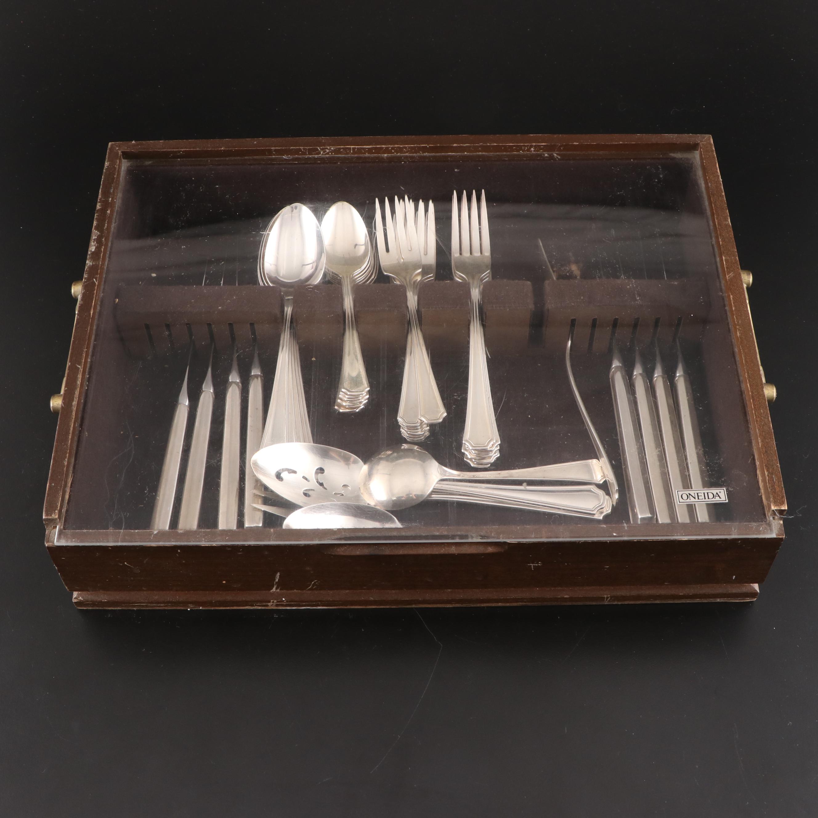 Oneida "Clairhill-Fairhill" Silver Plate Flatware and Utensils
