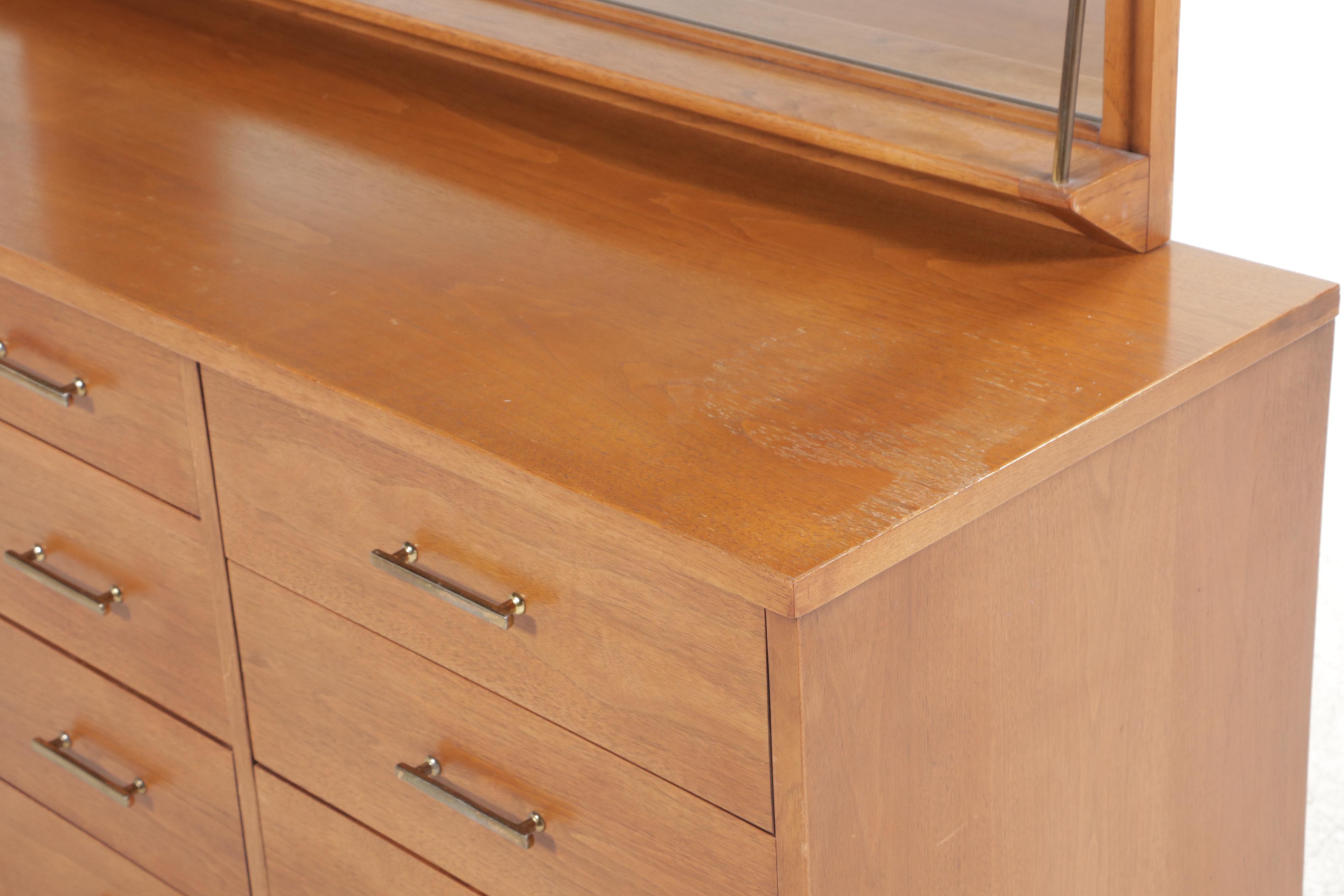 Drexel Mid Century Modern Hardwood Eight-Drawer Dresser