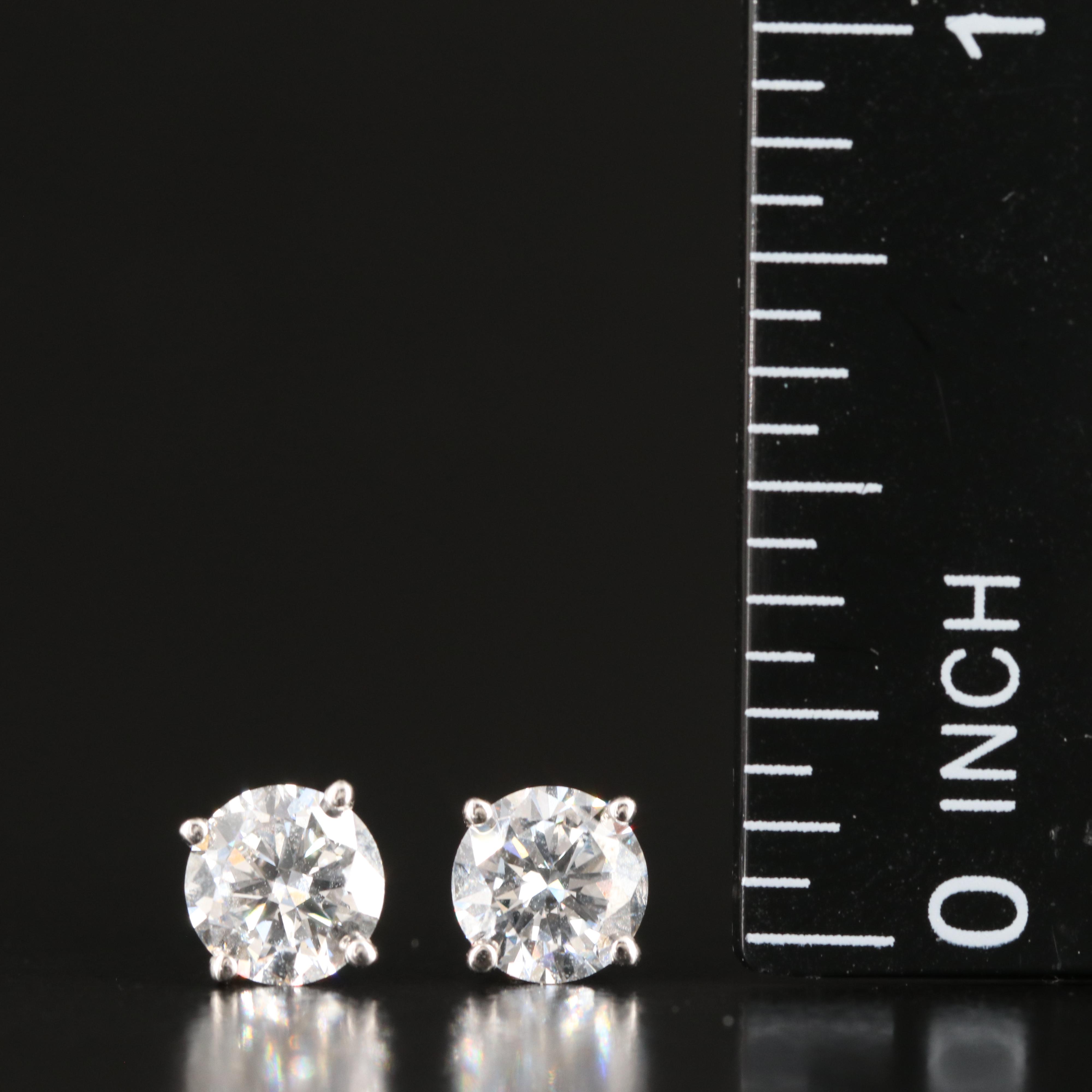14K 1.28 CTW Lab Grown Diamond Stud Earrings