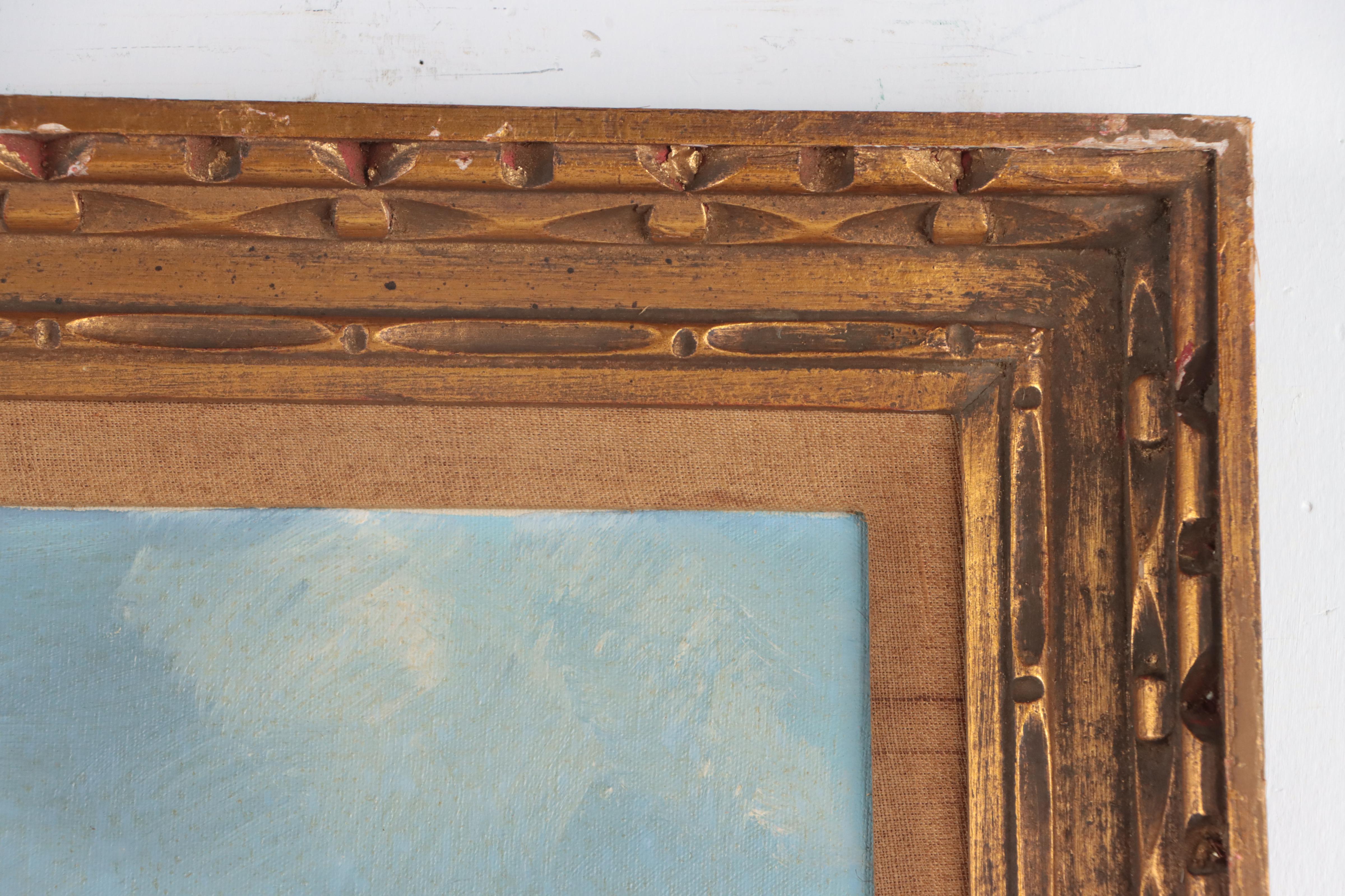 Naive Country Landscape Oil Painting