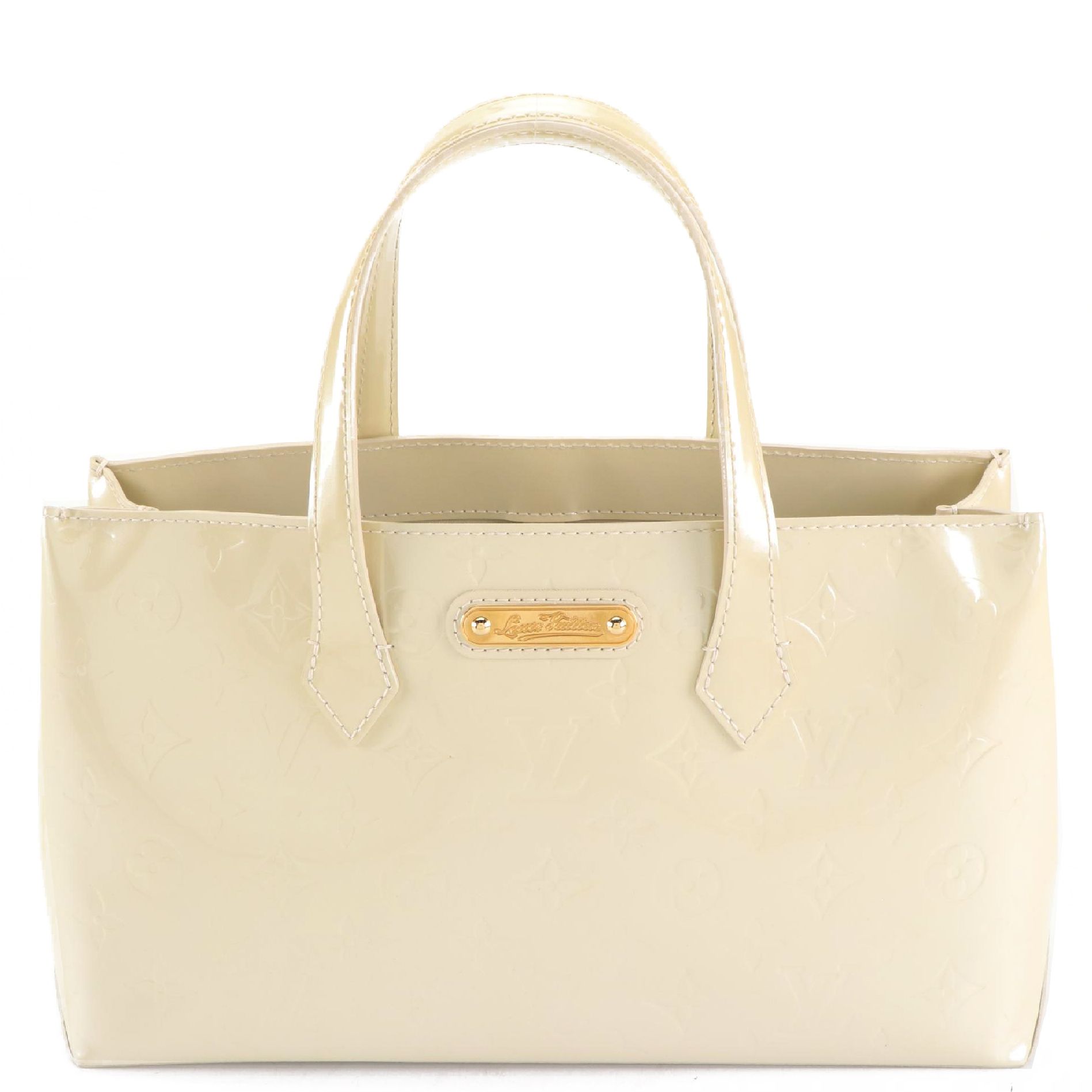 Louis Vuitton Wilshire PM Top Handle Bag in Dune Monogram Vernis