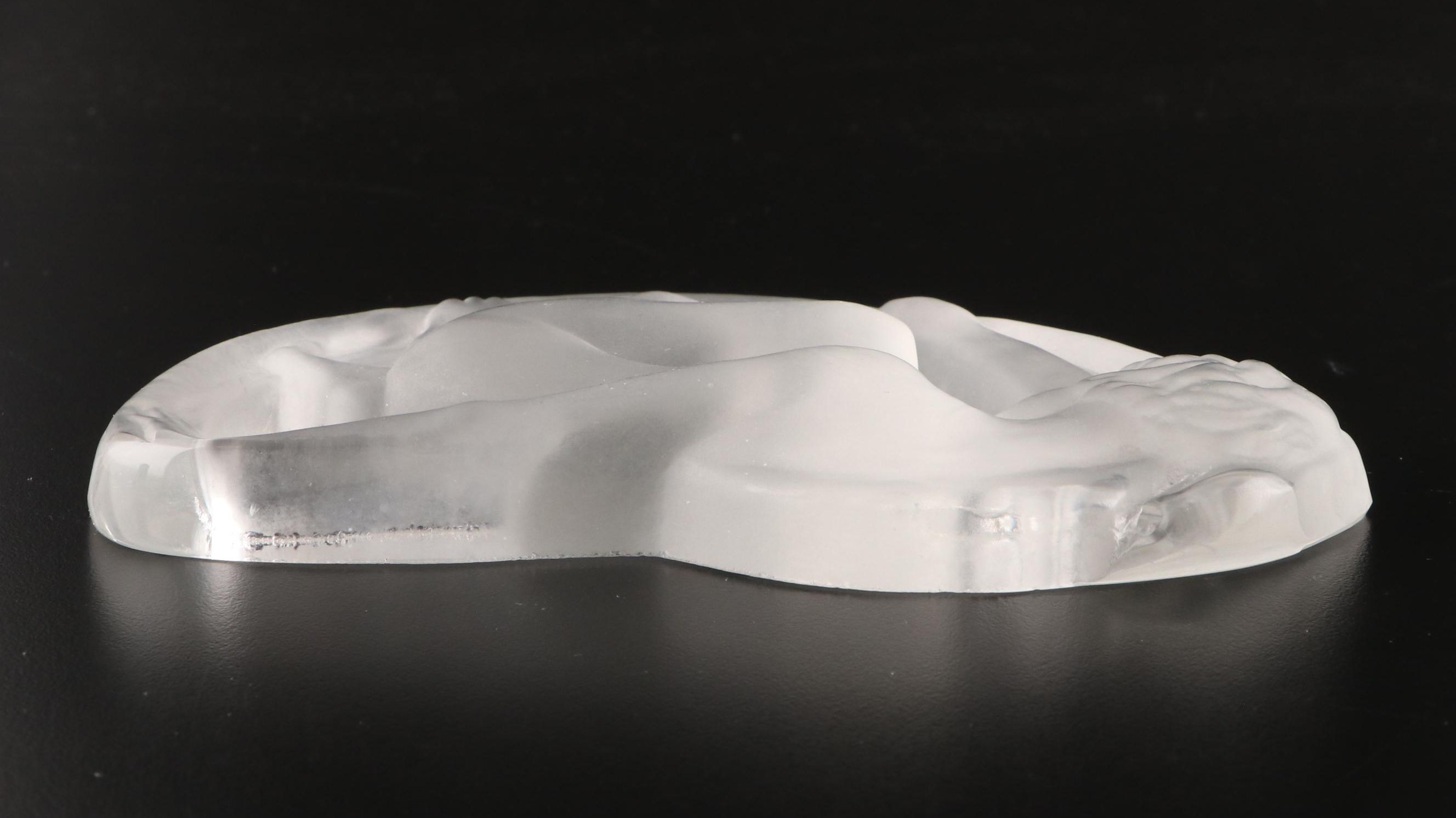 Art Nouveau Frosted Glass Paperweight