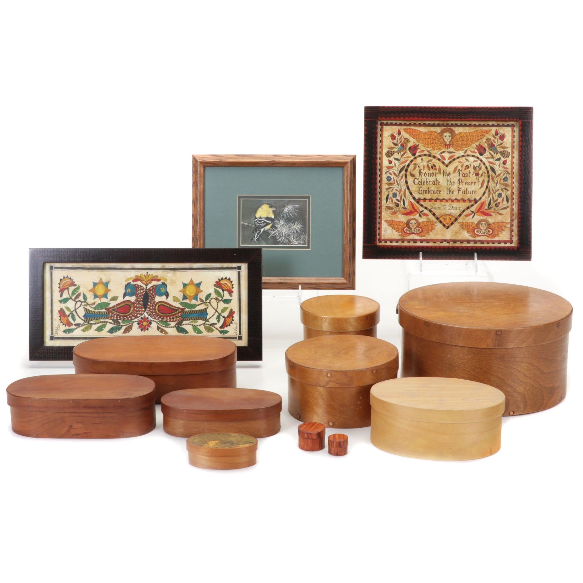 Wood Nesting Boxes With Susan Daul and Carolyn Heffelfinger Folk Art Prints